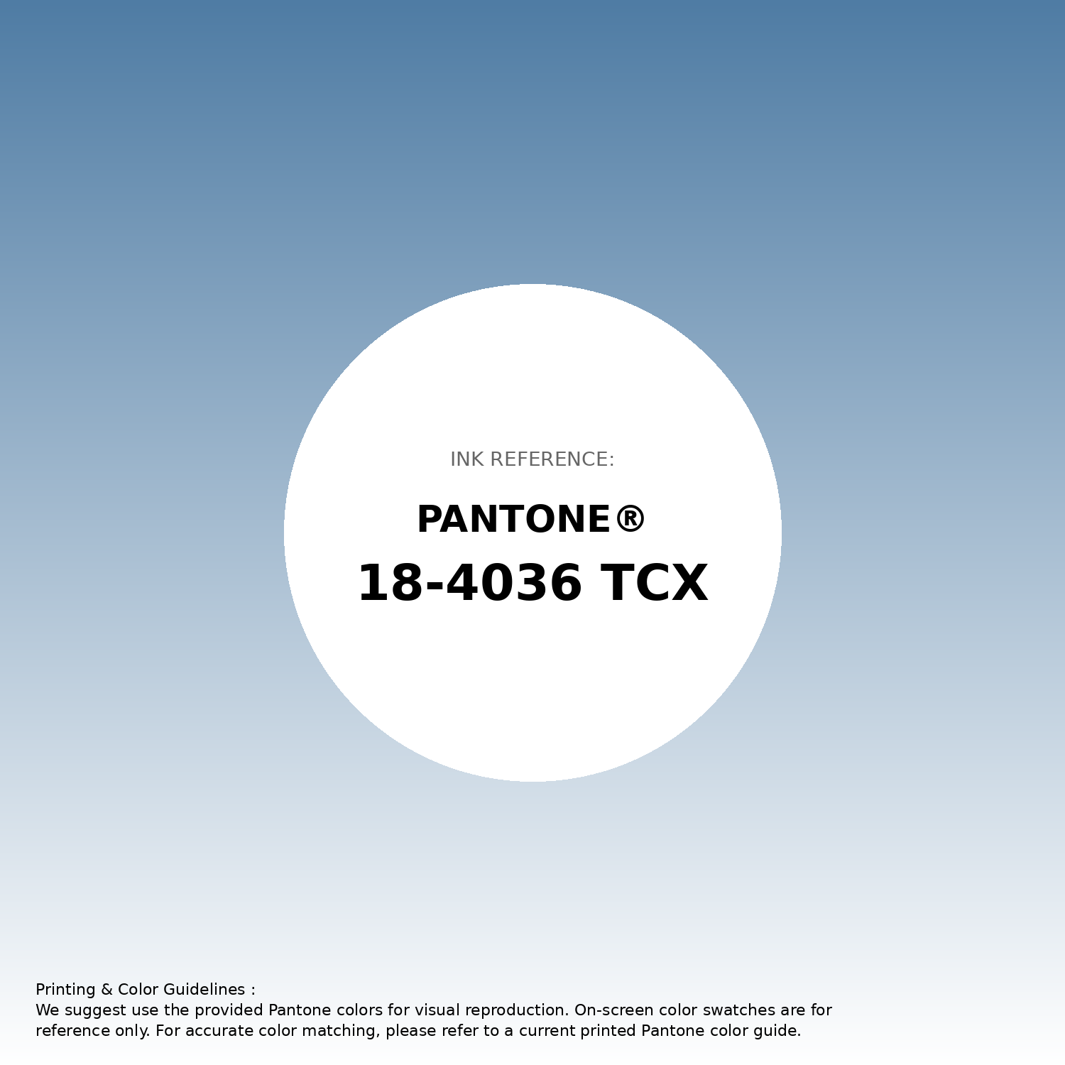 Stunning gradient artwork featuring Pantone 18-4036 Tcx Parisian Blue Color | Hex color Code #4f7ca4. Beautiful color transitions perfect for modern designs and backgrounds. #gradient #colorart #design #4f7ca4