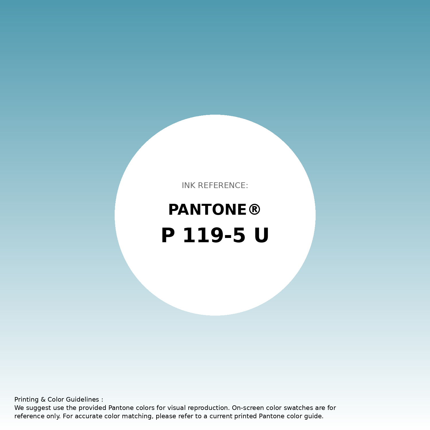 Stunning gradient artwork featuring Pantone P 119-5 U Color | Hex color Code #4f9aaf. Beautiful color transitions perfect for modern designs and backgrounds. #gradient #colorart #design #4f9aaf