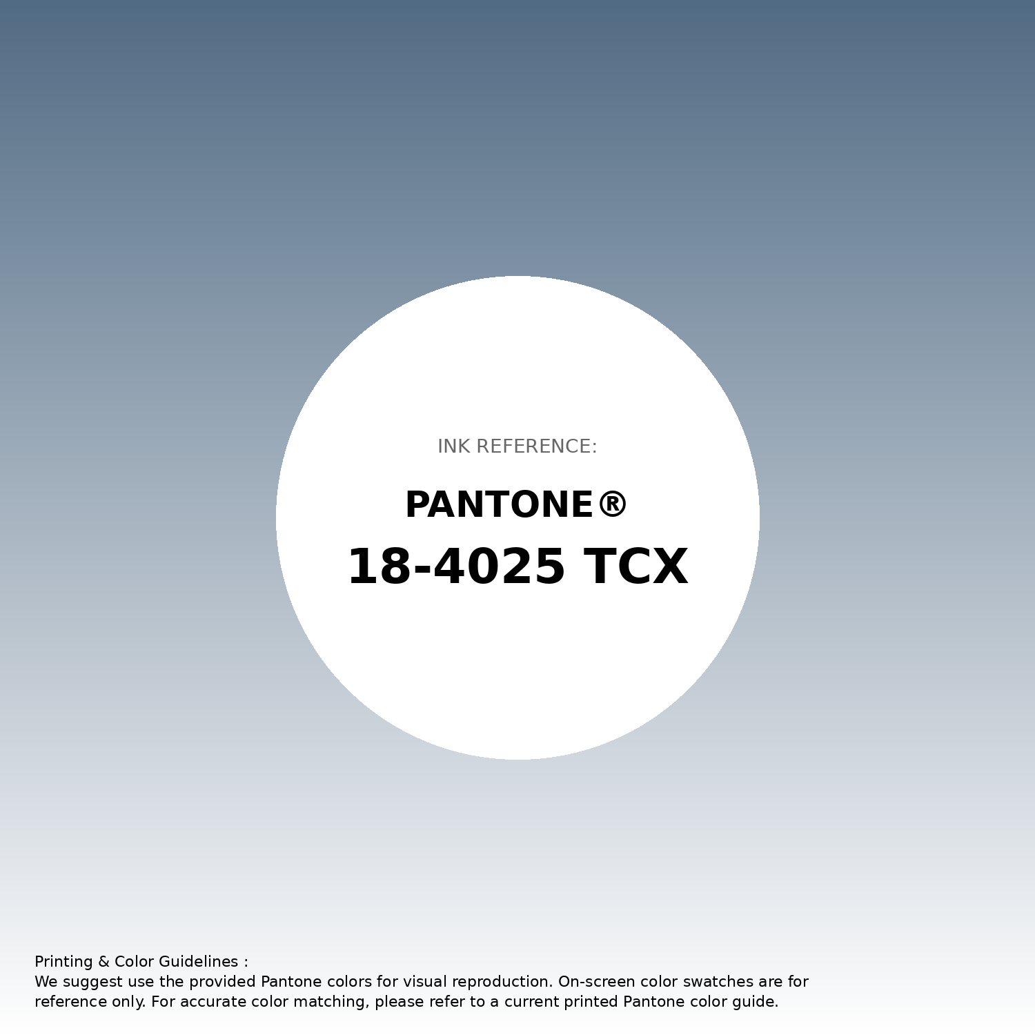 Hex Color #516B84 — Pantone 18-4025 TCX Match, RGB, CMYK