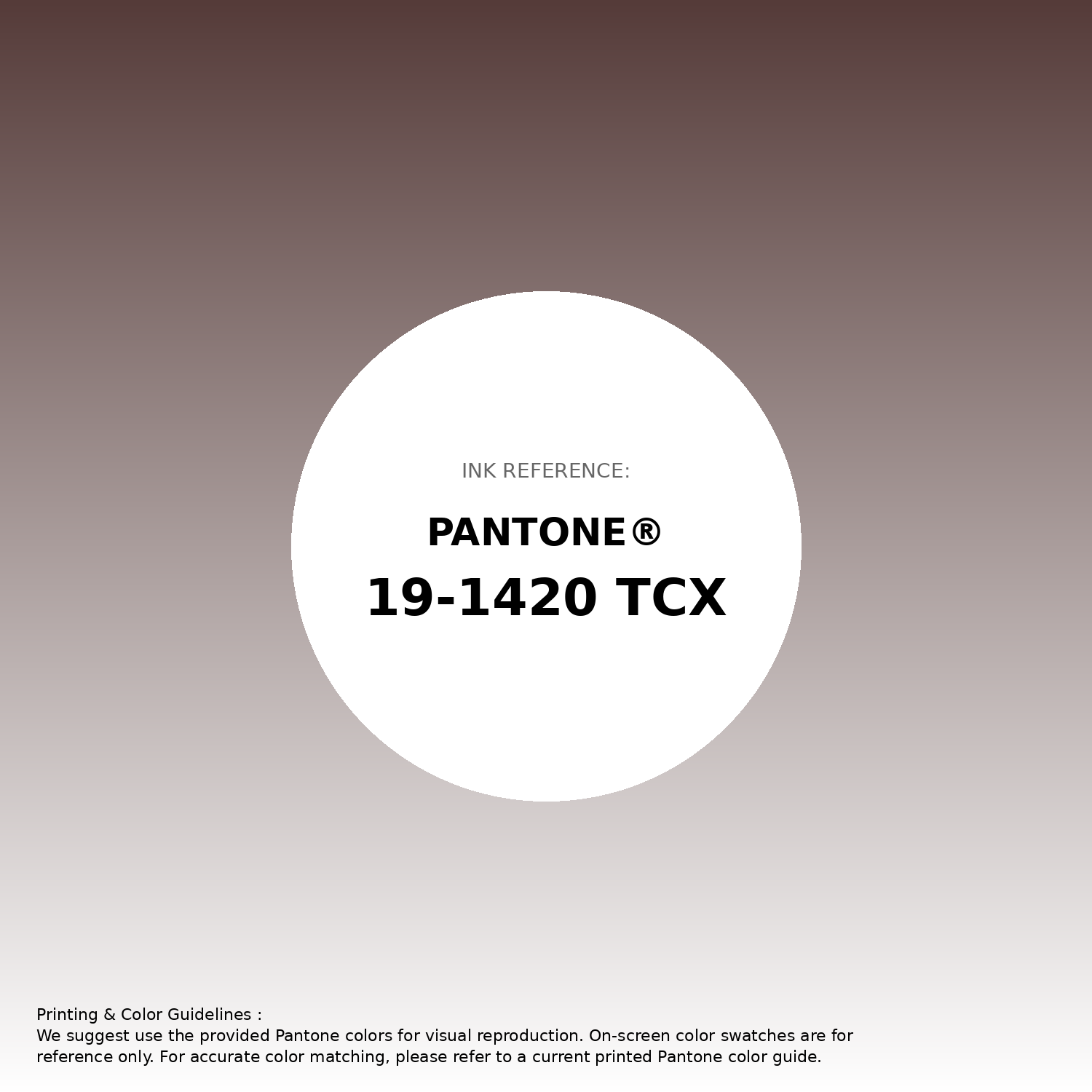 Hex Color #553b39 | Printing Match PANTONE 19-1420 TCX | Color