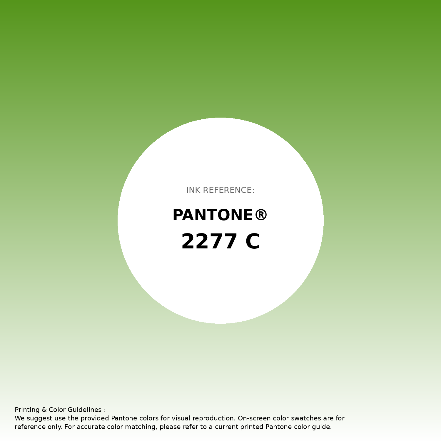 Hex Color #55951b | Printing Match PANTONE 2277 C | Color