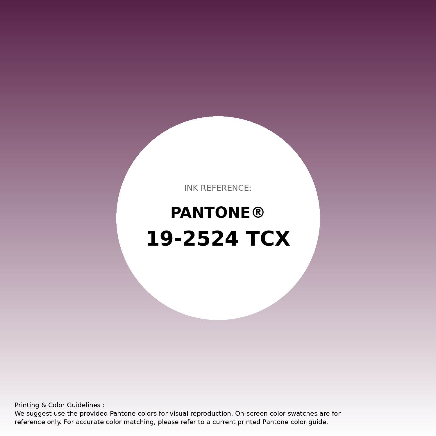 Hex Color #582147 | Printing Match PANTONE 19-2524 TCX | Color