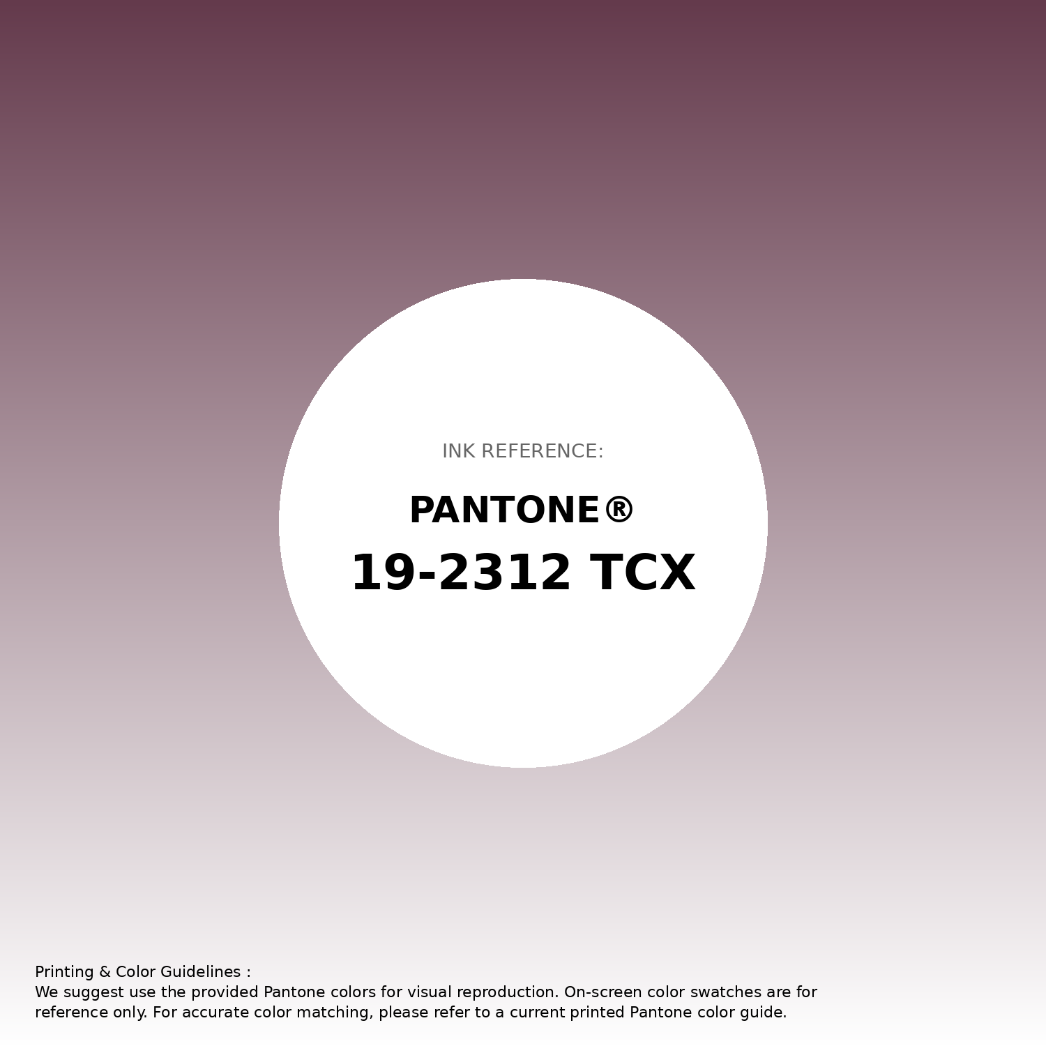 Stunning gradient artwork featuring Pantone 19-2312 Tcx Crushed Violets Color | Hex color Code #643a4c. Beautiful color transitions perfect for modern designs and backgrounds. #gradient #colorart #design #643a4c
