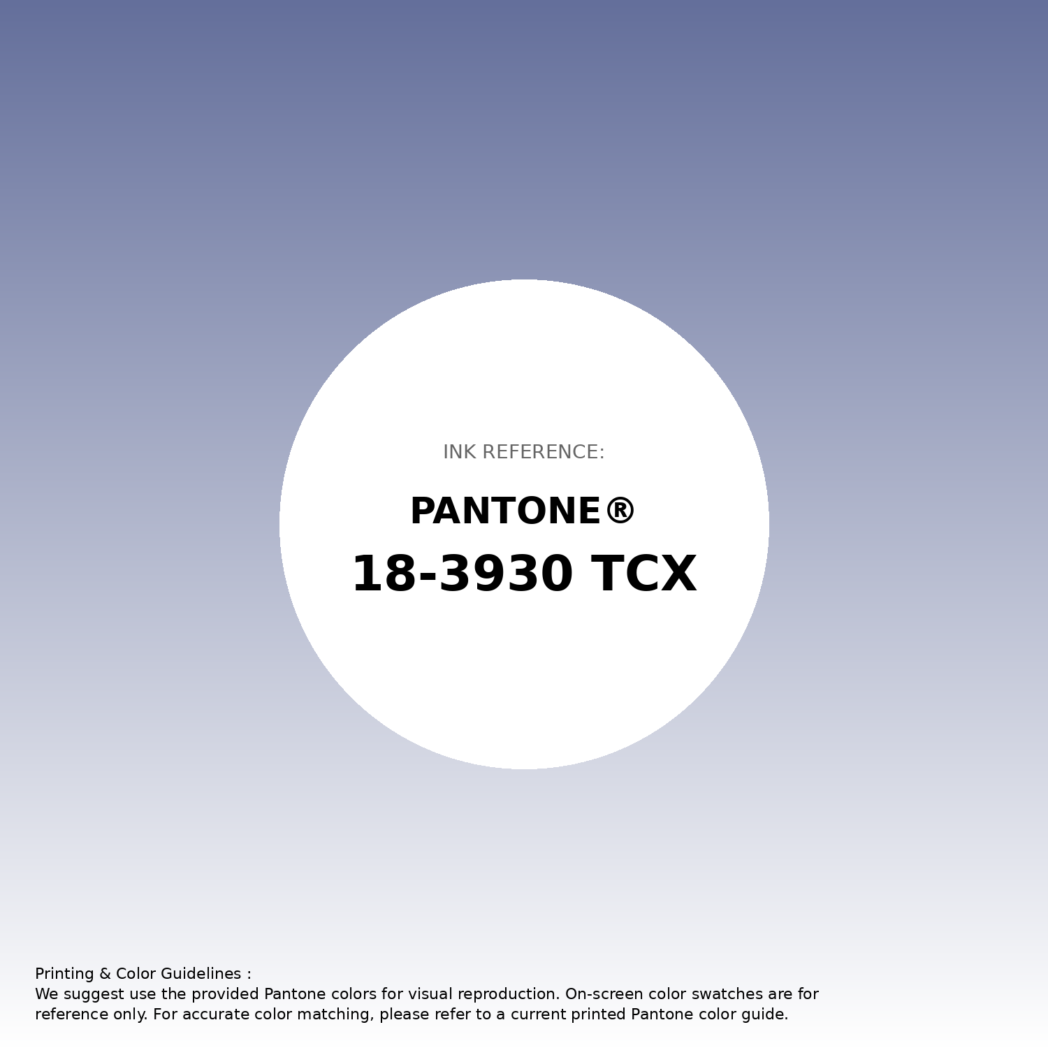 Stunning gradient artwork featuring Pantone 18-3930 Tcx Bleached Denim Color | Hex color Code #646f9b. Beautiful color transitions perfect for modern designs and backgrounds. #gradient #colorart #design #646f9b