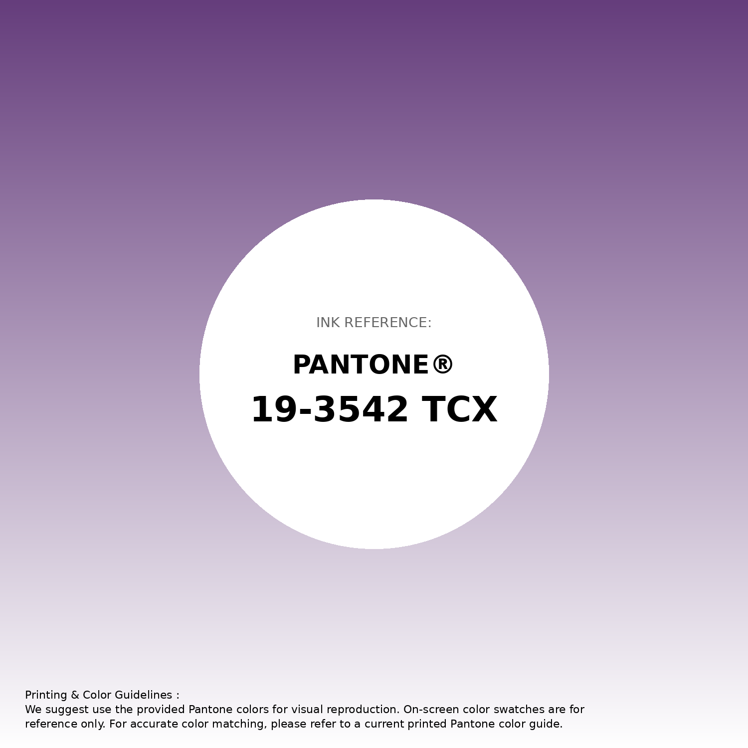 Stunning gradient artwork featuring Pantone 19-3542 Tcx Pansy Color | Hex color Code #653d7c. Beautiful color transitions perfect for modern designs and backgrounds. #gradient #colorart #design #653d7c