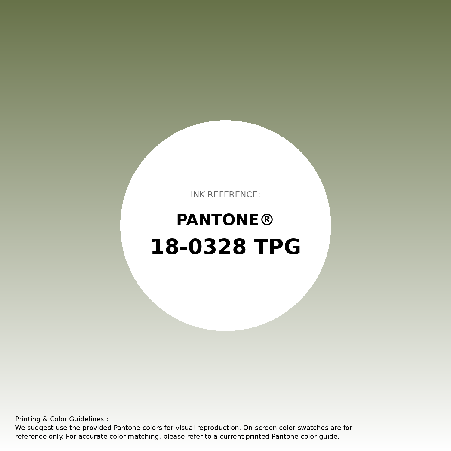 Stunning gradient artwork featuring Pantone 18-0328 Tpg Cedar Green Color | Hex color Code #677249. Beautiful color transitions perfect for modern designs and backgrounds. #gradient #colorart #design #677249