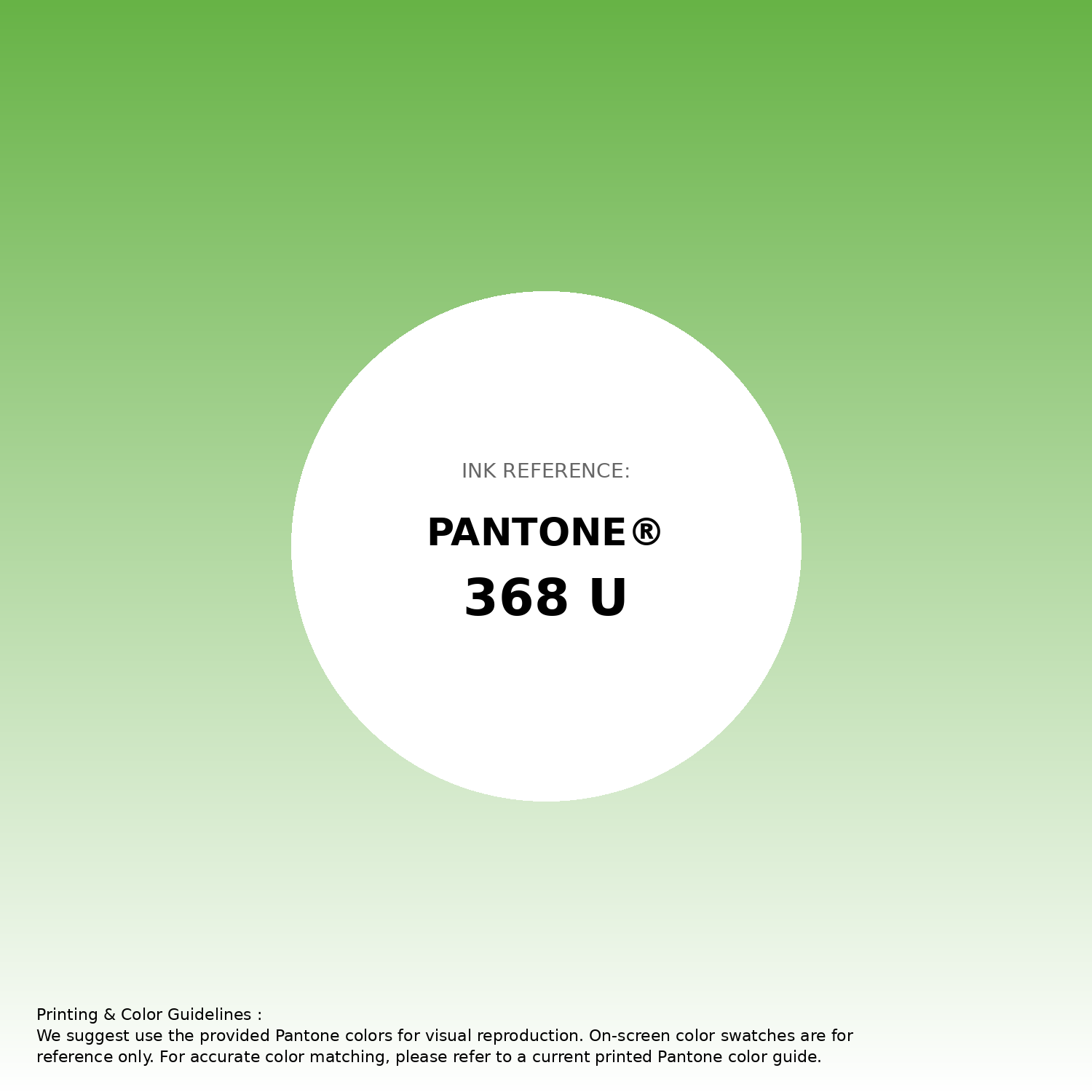 Stunning gradient artwork featuring Pantone 368 U Color | Hex color Code #67b346. Beautiful color transitions perfect for modern designs and backgrounds. #gradient #colorart #design #67b346