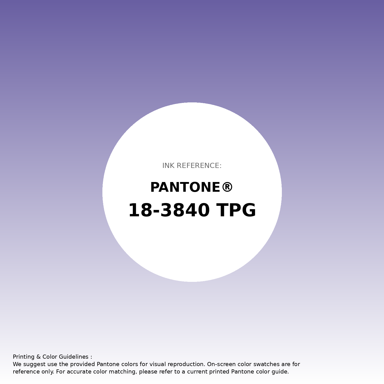 Stunning gradient artwork featuring Pantone 18-3840 Tpg Purple Opulence Color | Hex color Code #695fa2. Beautiful color transitions perfect for modern designs and backgrounds. #gradient #colorart #design #695fa2