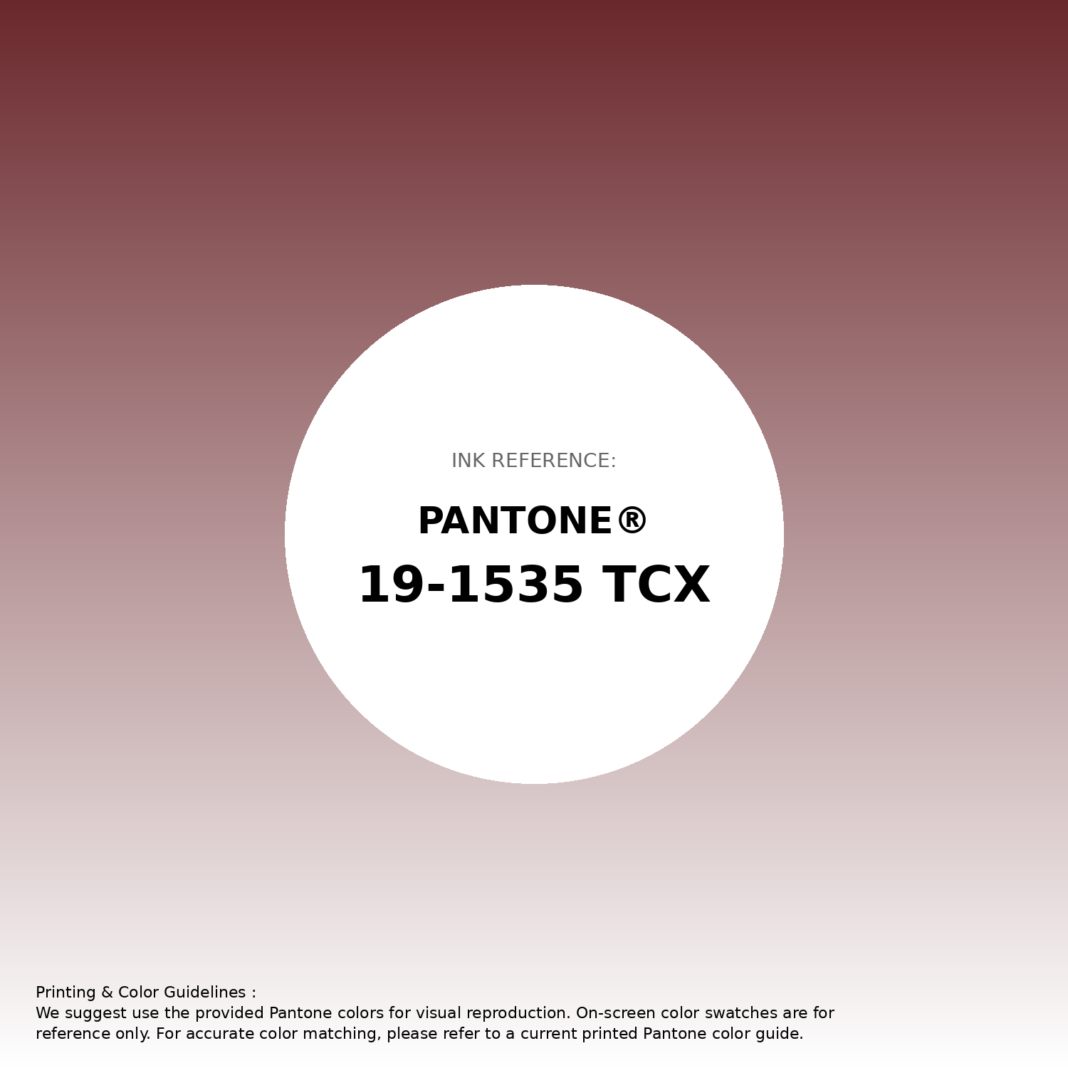 Hex Color #6a282c | Printing Match PANTONE 19-1535 TCX | Color