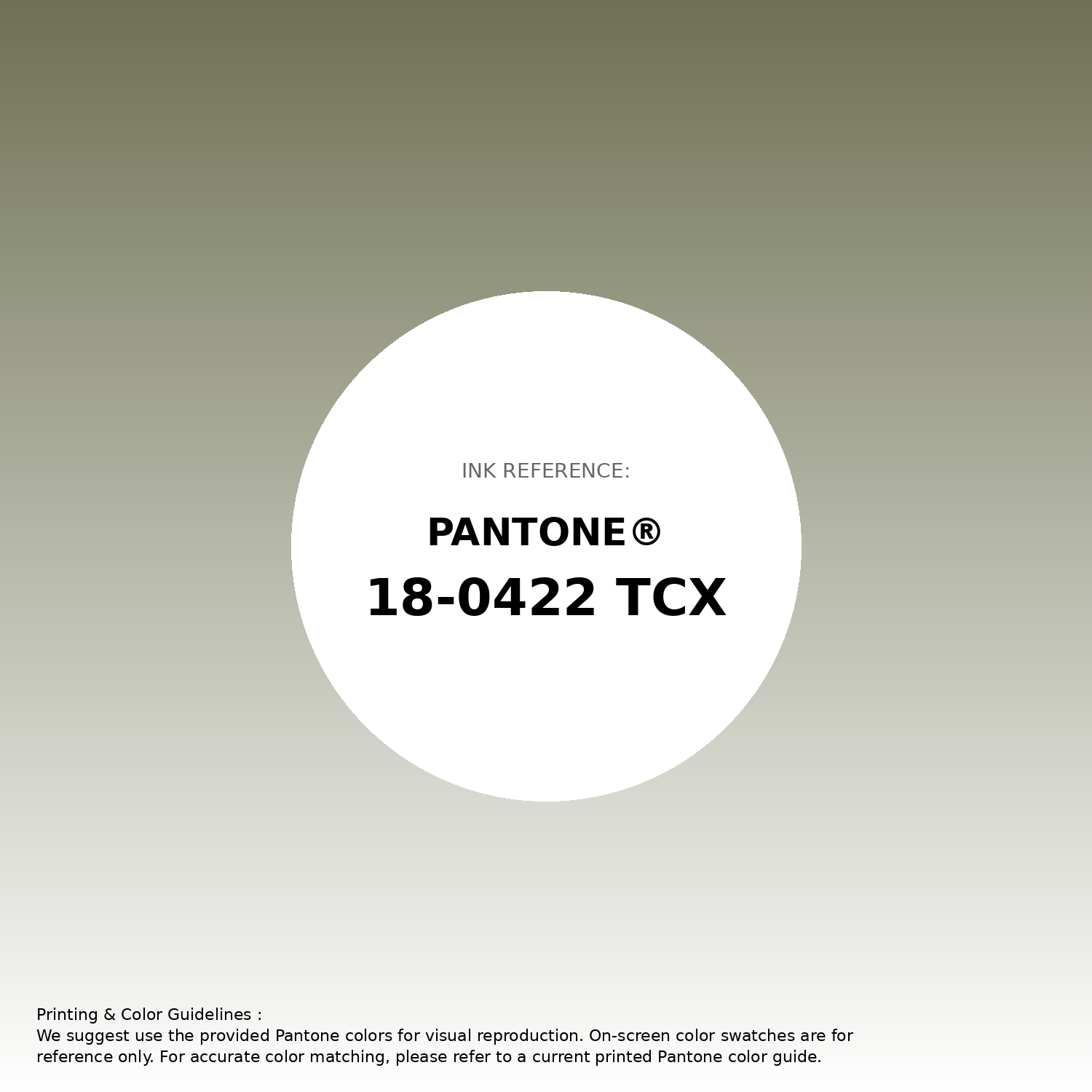 Stunning gradient artwork featuring Pantone 18-0422 Tcx Loden Green Color | Hex color Code #6e7153. Beautiful color transitions perfect for modern designs and backgrounds. #gradient #colorart #design #6e7153