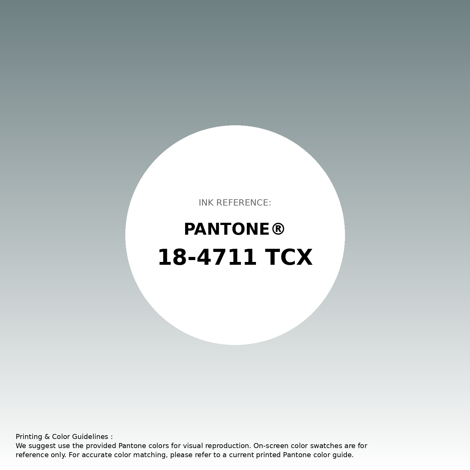 Stunning gradient artwork featuring Pantone 18-4711 Tcx Stormy Sea Color | Hex color Code #6e8082. Beautiful color transitions perfect for modern designs and backgrounds. #gradient #colorart #design #6e8082