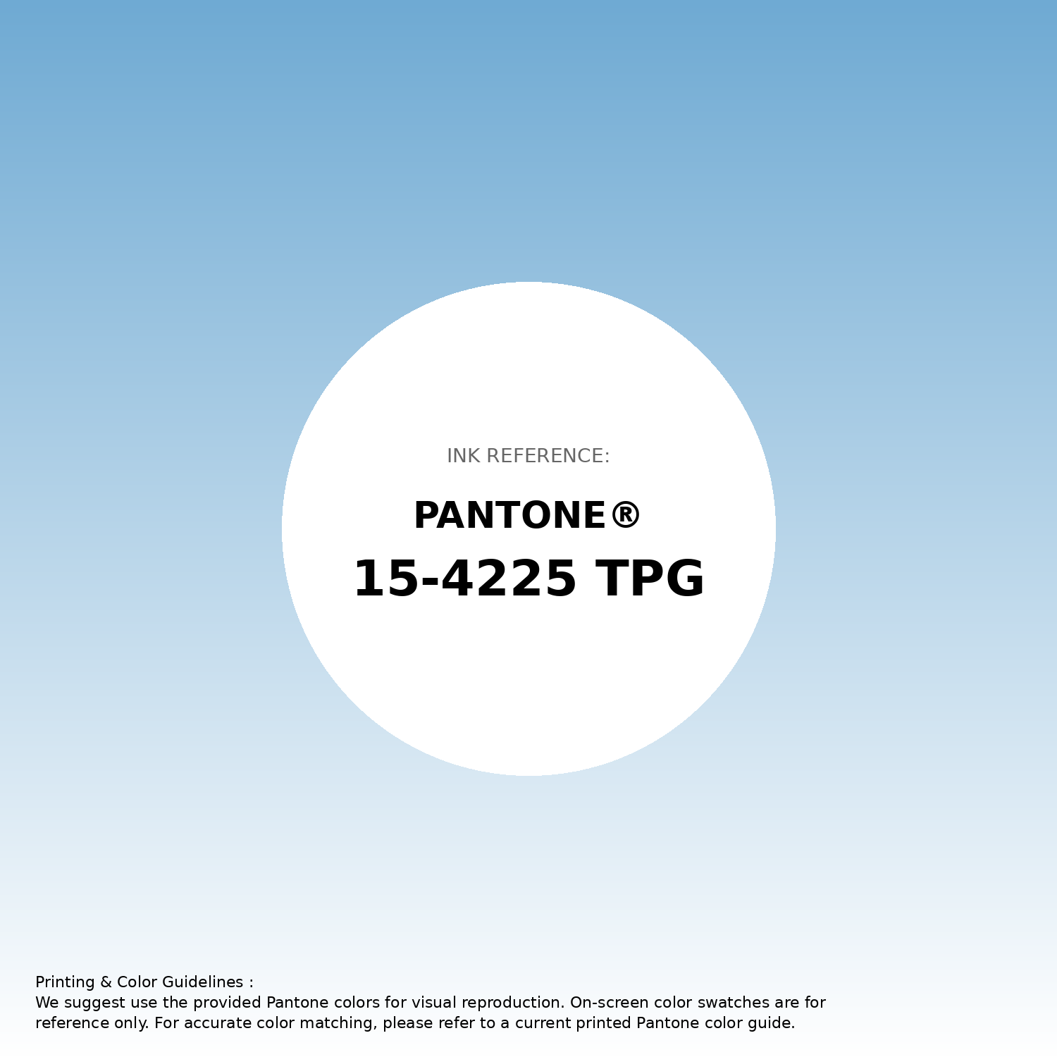 Stunning gradient artwork featuring Pantone 15-4225 Tpg Alaskan Blue Color | Hex color Code #6faad3. Beautiful color transitions perfect for modern designs and backgrounds. #gradient #colorart #design #6faad3