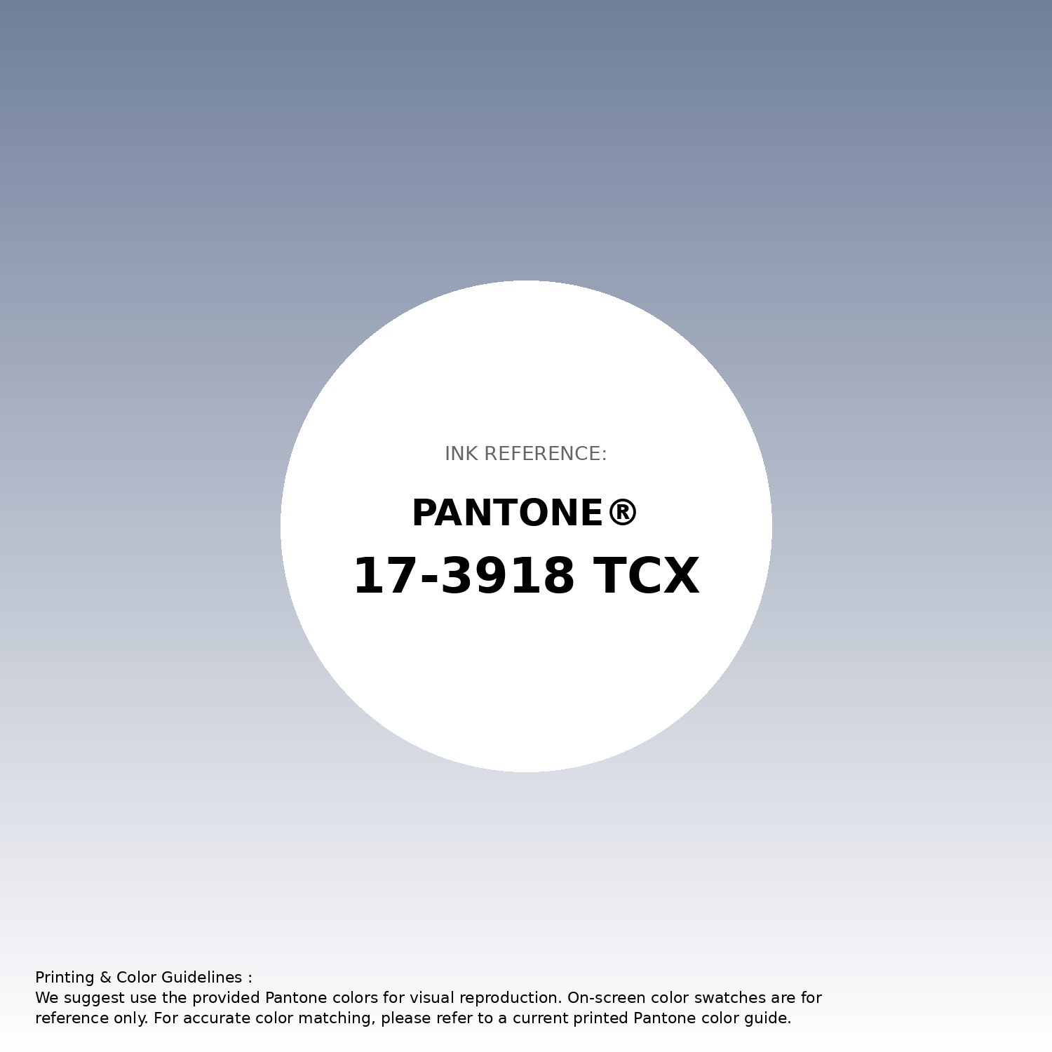 Stunning gradient artwork featuring Pantone 17-3918 Tcx Country Blue Color | Hex color Code #717f9b. Beautiful color transitions perfect for modern designs and backgrounds. #gradient #colorart #design #717f9b