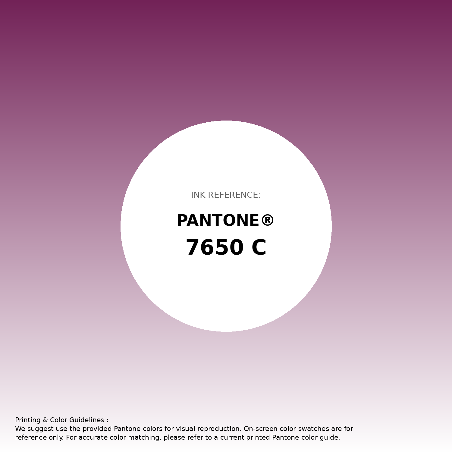 PANTONE色見本 uncoated coated まとめ売り Hex Color #722257 | Printing Match PANTONE 7650 C | Color