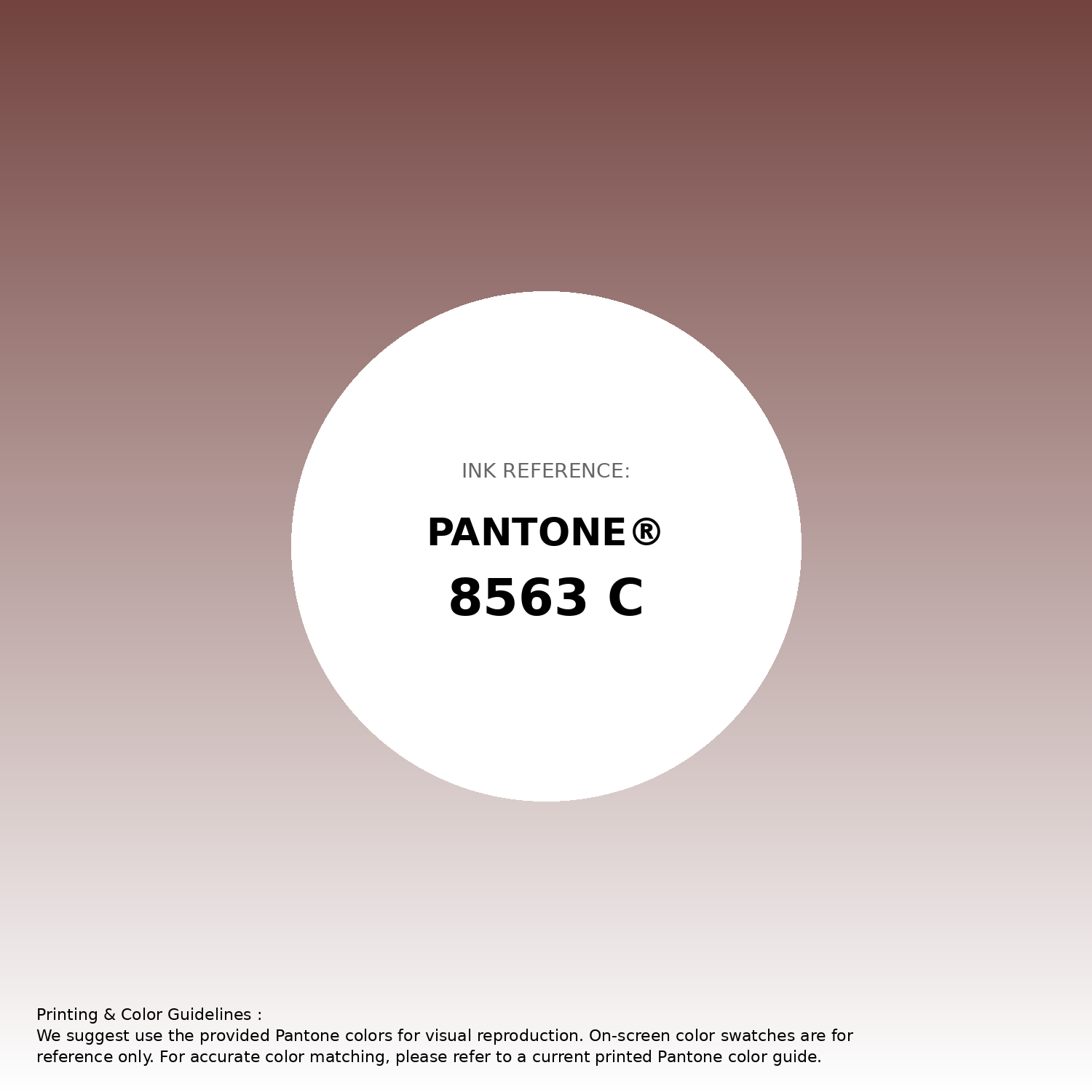 Stunning gradient artwork featuring Pantone 8563 C Color | Hex color Code #72433f. Beautiful color transitions perfect for modern designs and backgrounds. #gradient #colorart #design #72433f