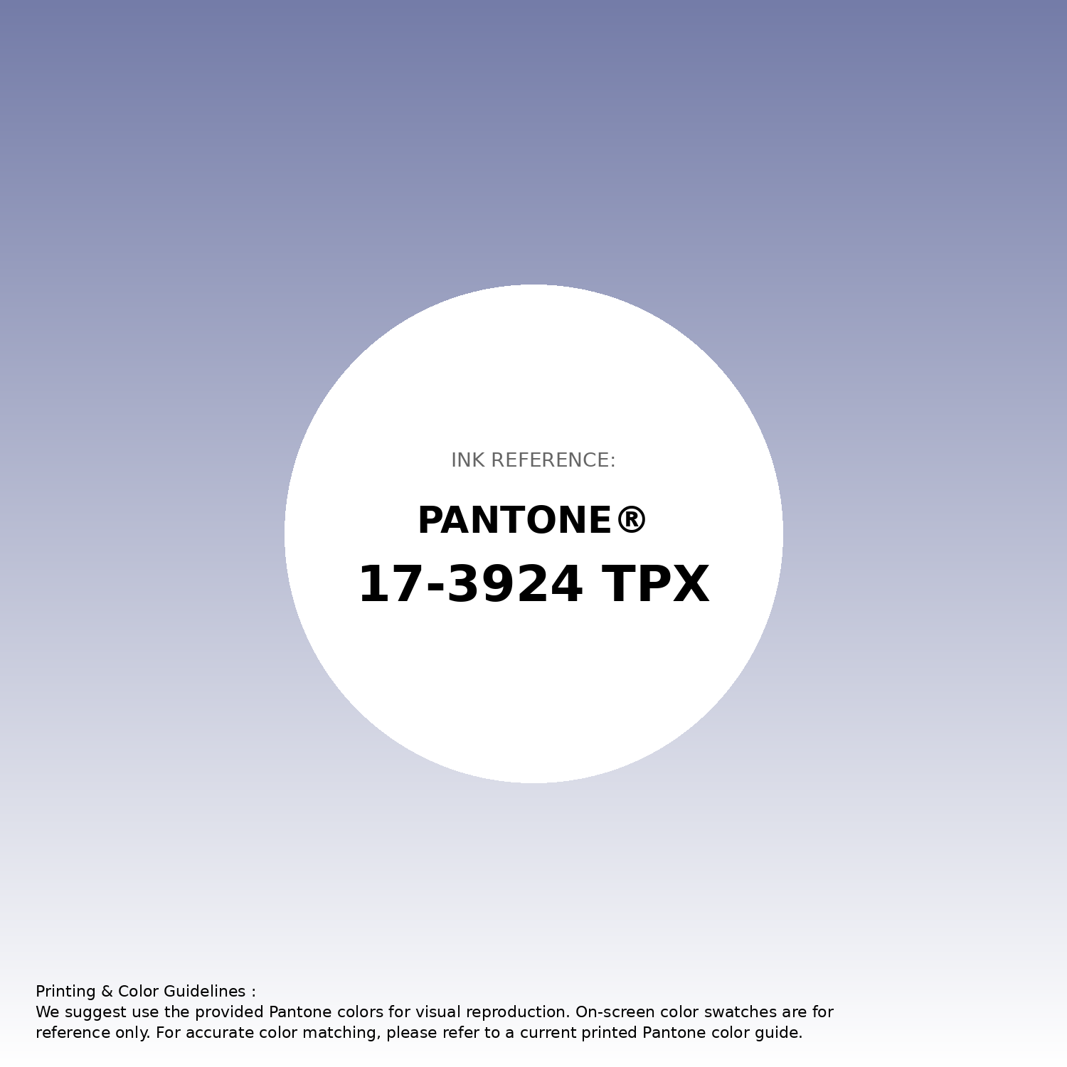 Stunning gradient artwork featuring Pantone 17-3924 Tpx Lavender Violet Color | Hex color Code #747ca8. Beautiful color transitions perfect for modern designs and backgrounds. #gradient #colorart #design #747ca8