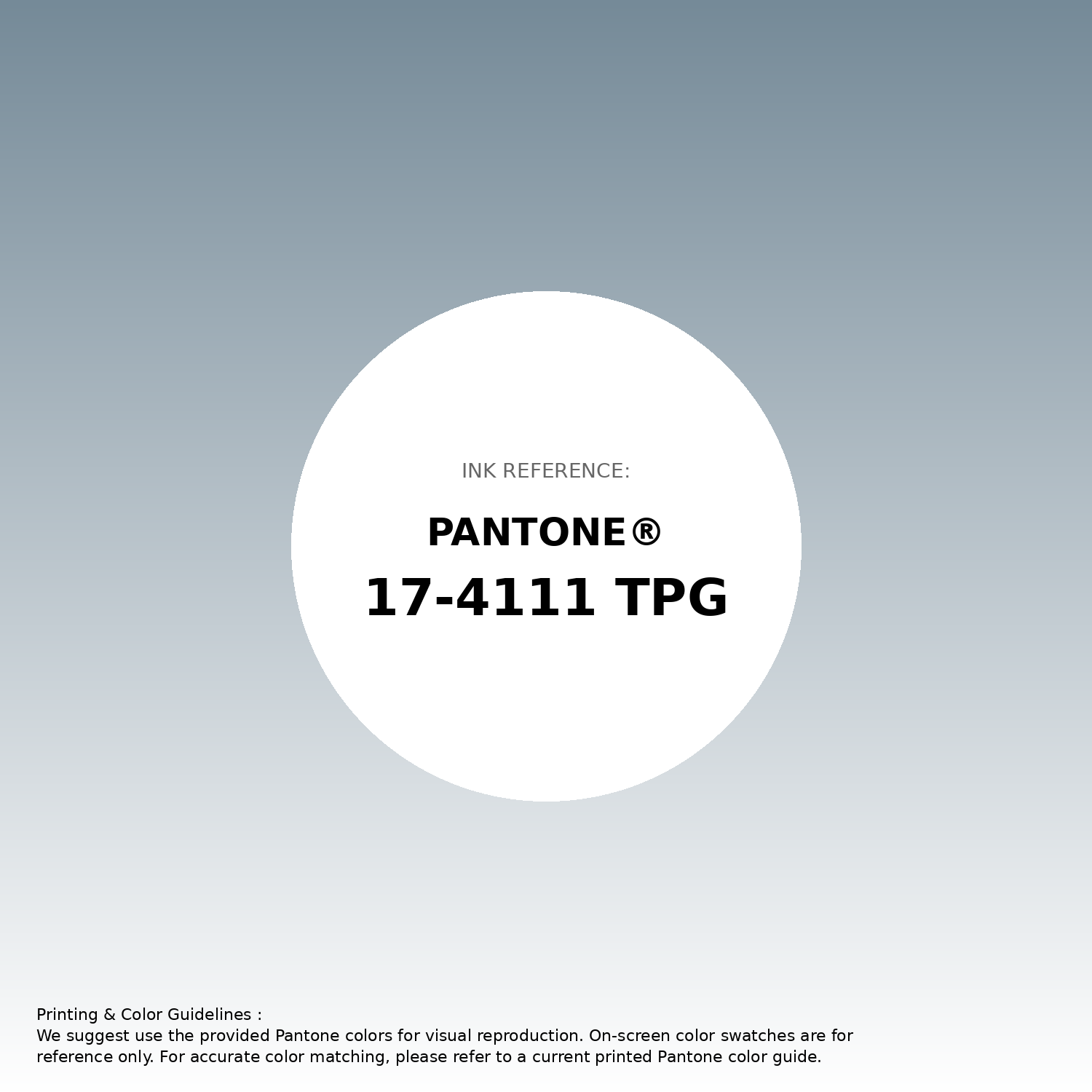 Stunning gradient artwork featuring Pantone 17-4111 Tpg Citadel Color | Hex color Code #758a98. Beautiful color transitions perfect for modern designs and backgrounds. #gradient #colorart #design #758a98