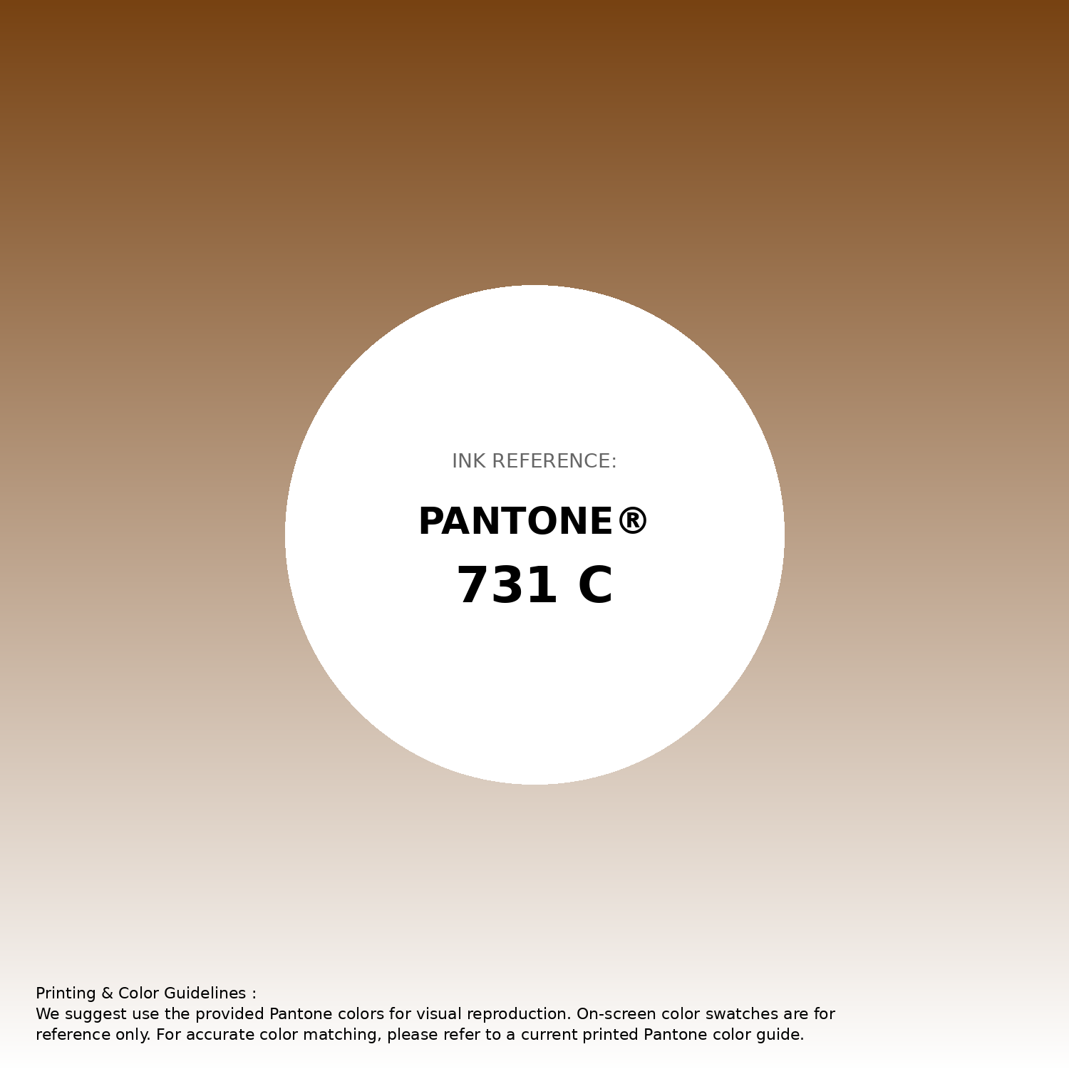 Stunning gradient artwork featuring Pantone 731 C Color | Hex color Code #774212. Beautiful color transitions perfect for modern designs and backgrounds. #gradient #colorart #design #774212
