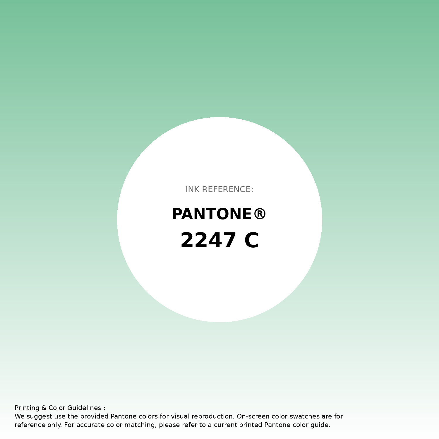 Stunning gradient artwork featuring Pantone 2247 C Color | Hex color Code #77c19a. Beautiful color transitions perfect for modern designs and backgrounds. #gradient #colorart #design #77c19a