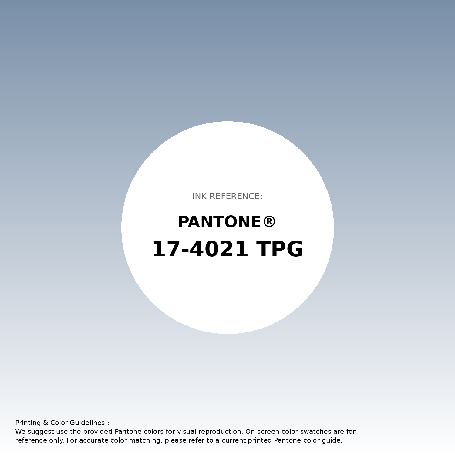 Stunning gradient artwork featuring Pantone 17-4021 Tpg Faded Denim Color | Hex color Code #798fa8. Beautiful color transitions perfect for modern designs and backgrounds. #gradient #colorart #design #798fa8