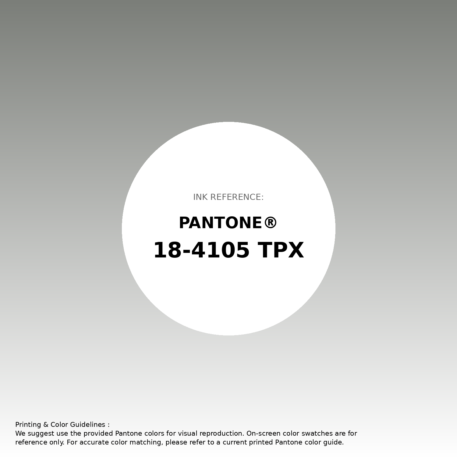 Stunning gradient artwork featuring Pantone 18-4105 Tpx Moon Mist Color | Hex color Code #7b7e79. Beautiful color transitions perfect for modern designs and backgrounds. #gradient #colorart #design #7b7e79