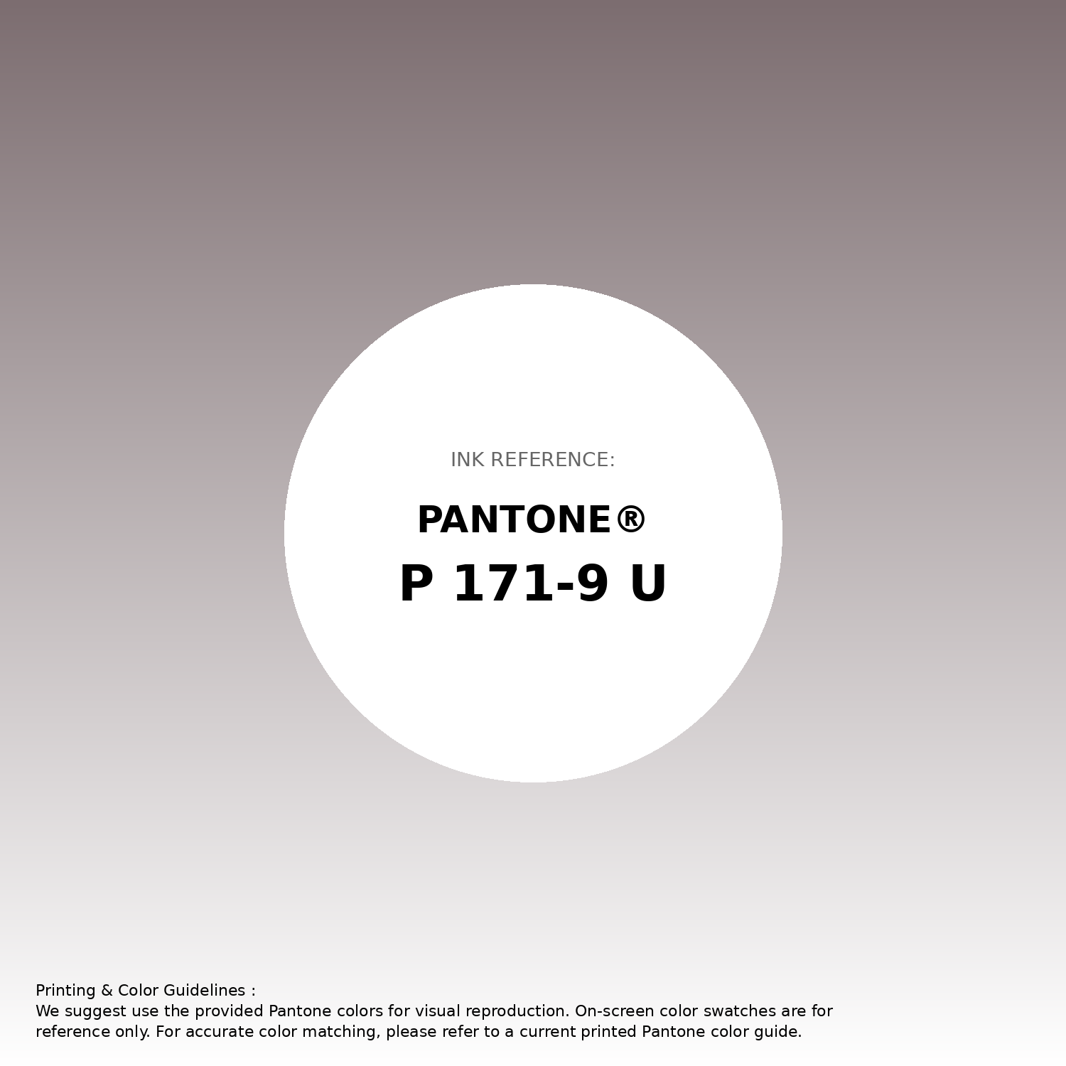 Stunning gradient artwork featuring Pantone P 171-9 U Color | Hex color Code #7c6d70. Beautiful color transitions perfect for modern designs and backgrounds. #gradient #colorart #design #7c6d70