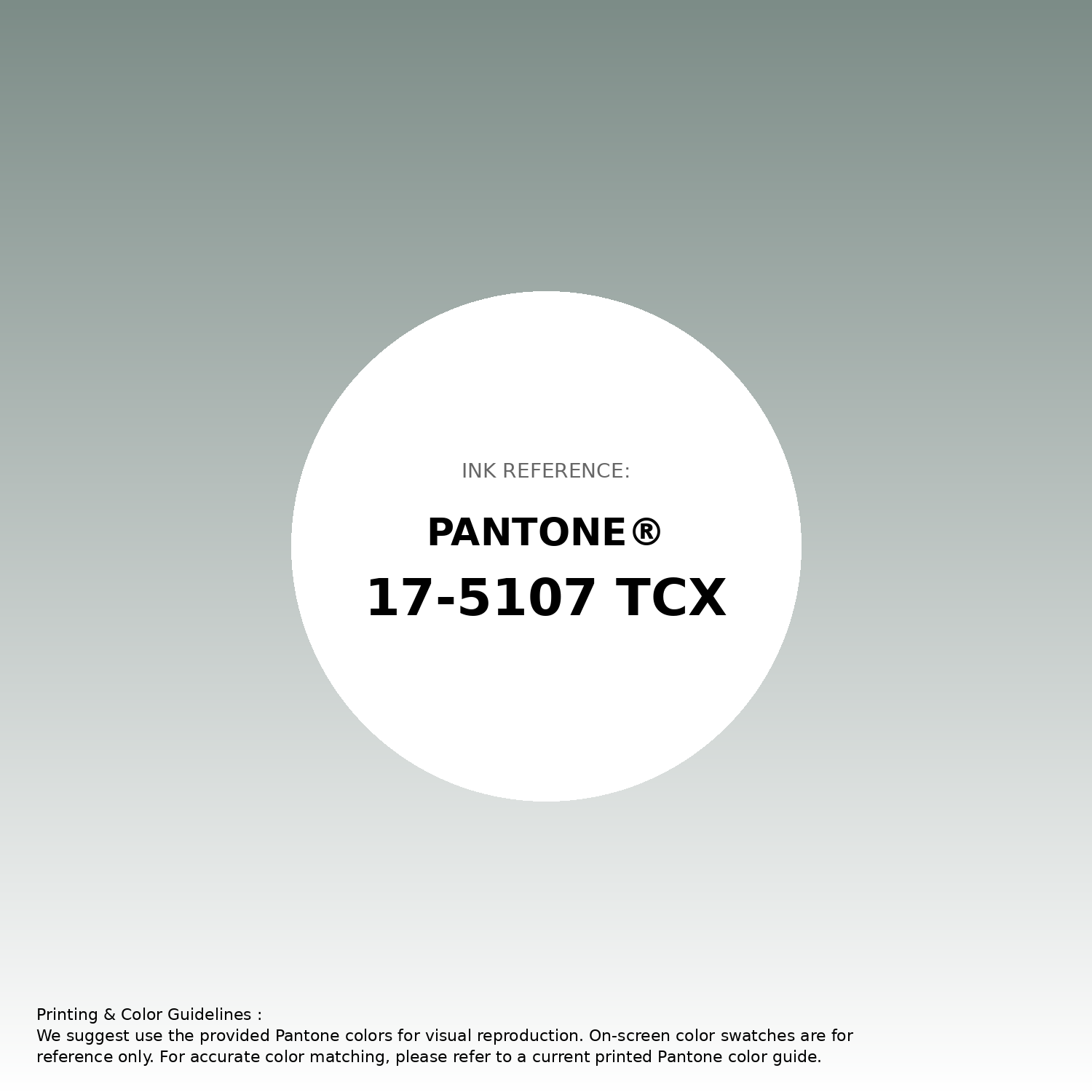 Stunning gradient artwork featuring Pantone 17-5107 Tcx Chinois Green Color | Hex color Code #7c8c87. Beautiful color transitions perfect for modern designs and backgrounds. #gradient #colorart #design #7c8c87