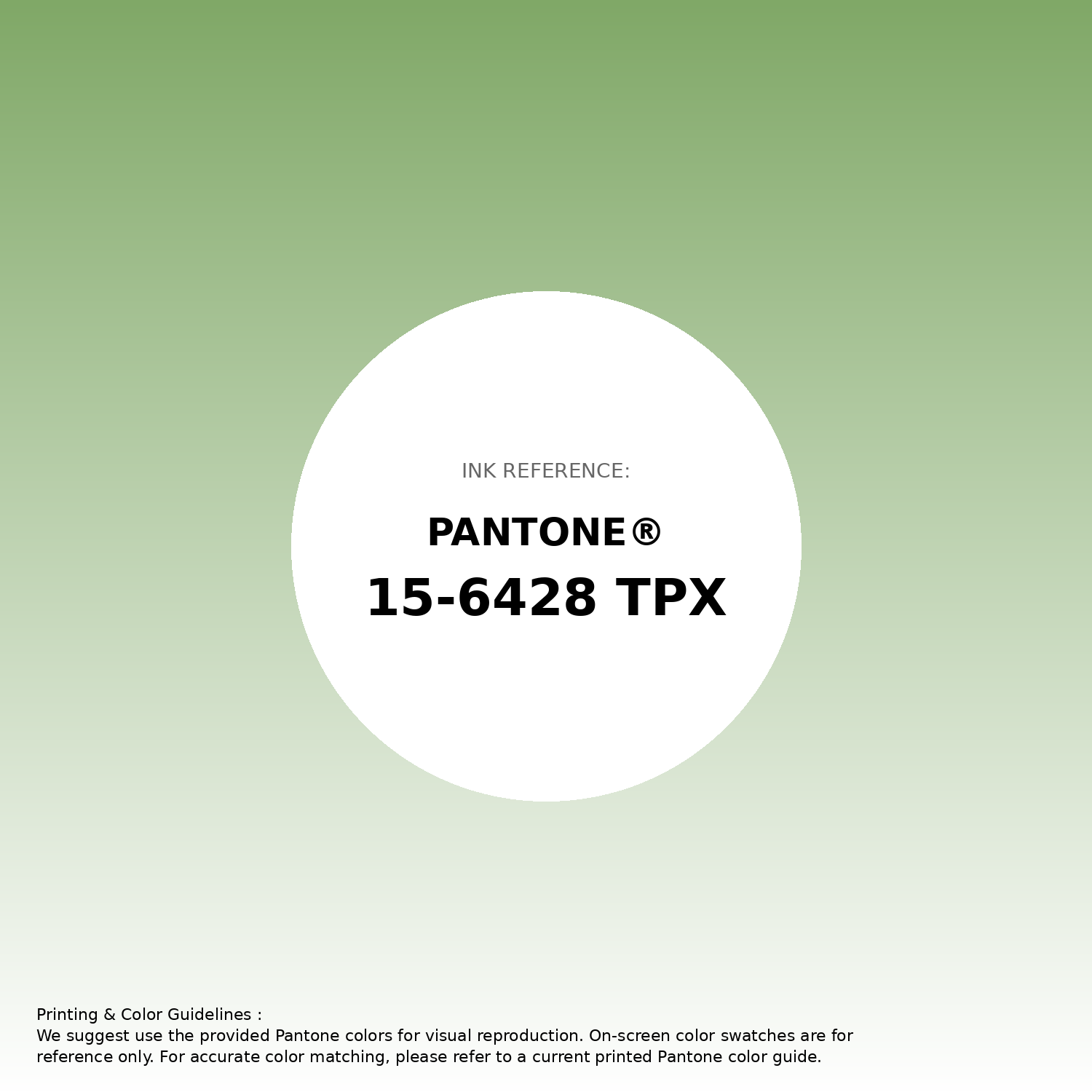 Hex Color #80a867 | Printing Match PANTONE 15-6428 TPX | Color
