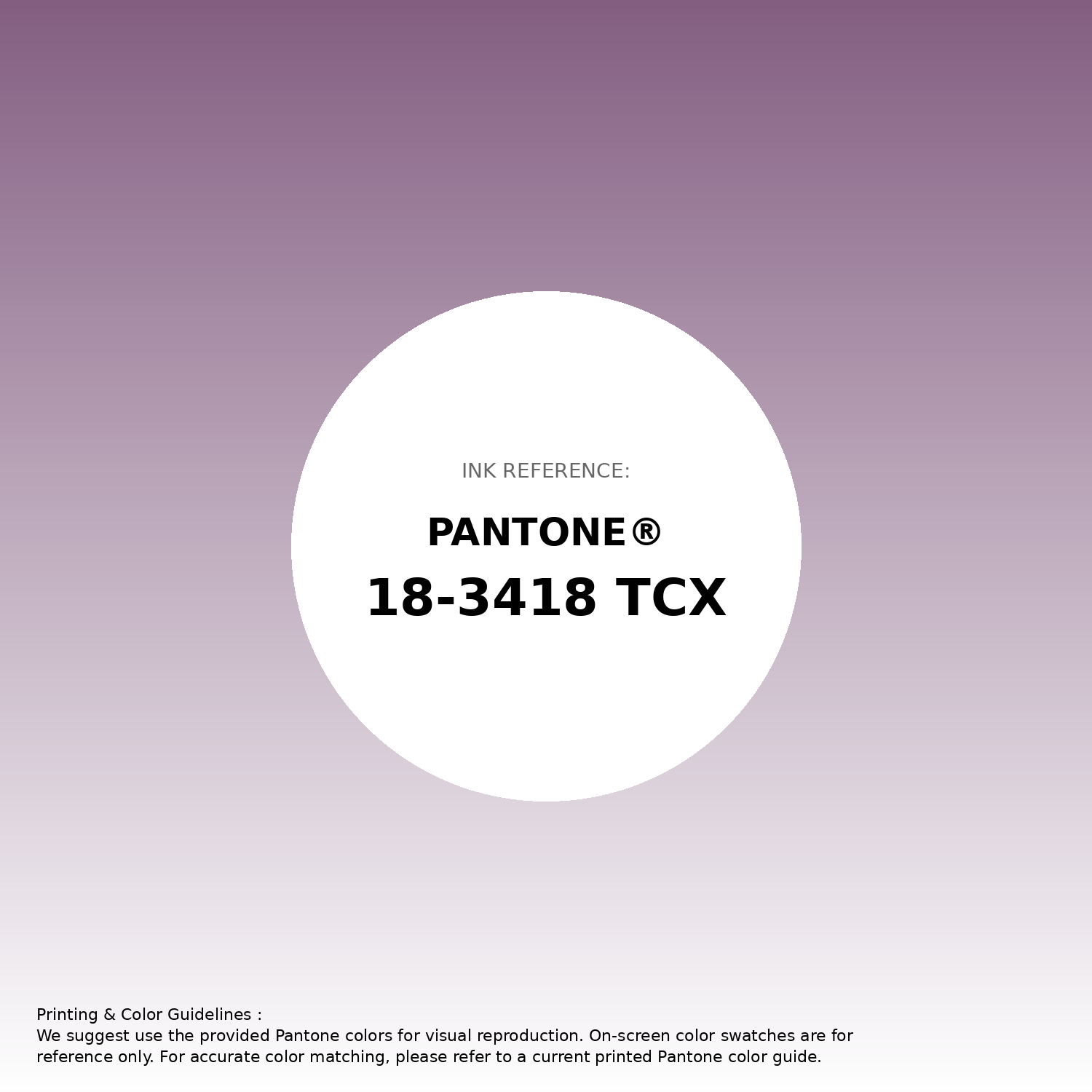 Hex Color #835e81 | Printing Match PANTONE 18-3418 TCX | Color