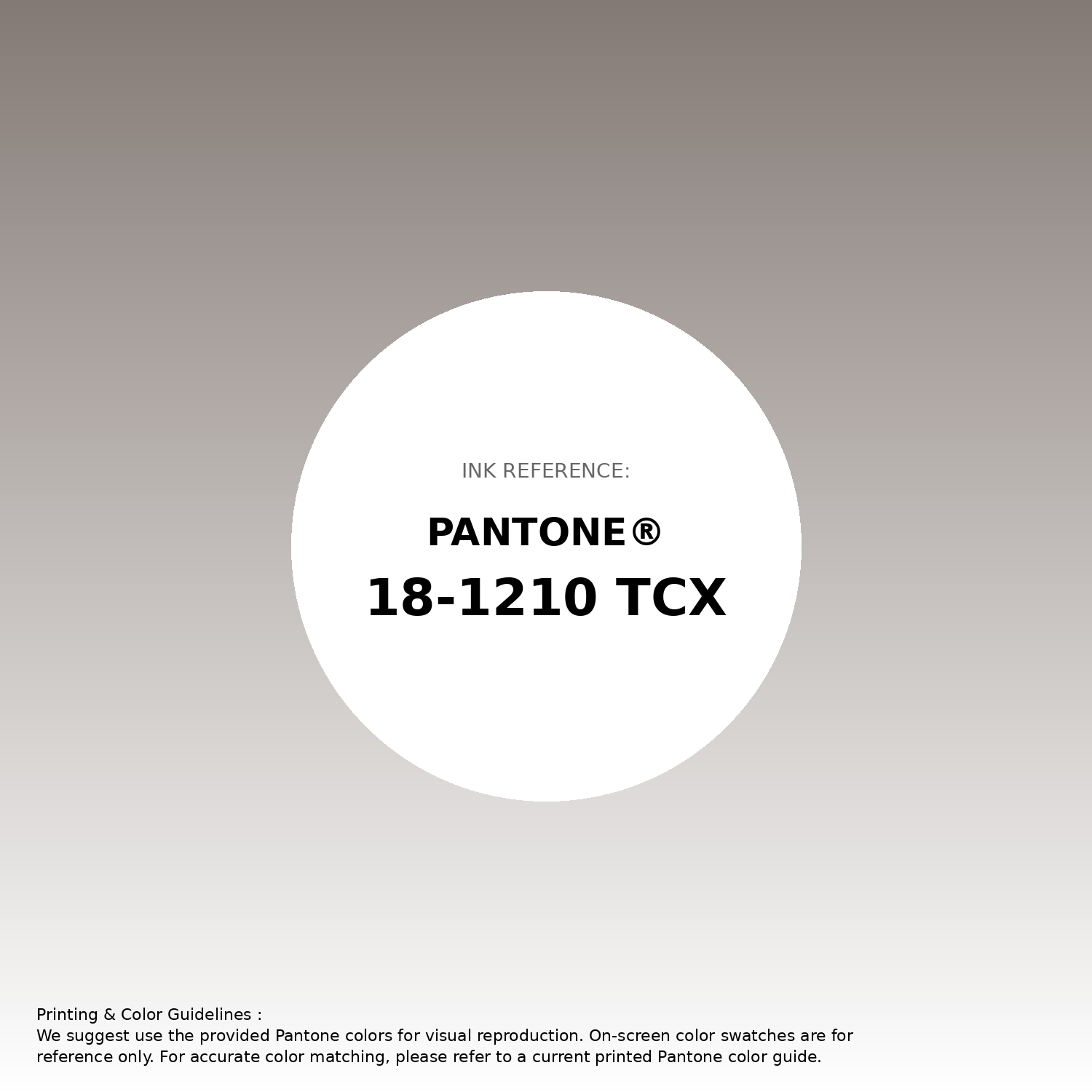 Stunning gradient artwork featuring Pantone 18-1210 Tcx Driftwood Color | Hex color Code #847a75. Beautiful color transitions perfect for modern designs and backgrounds. #gradient #colorart #design #847a75