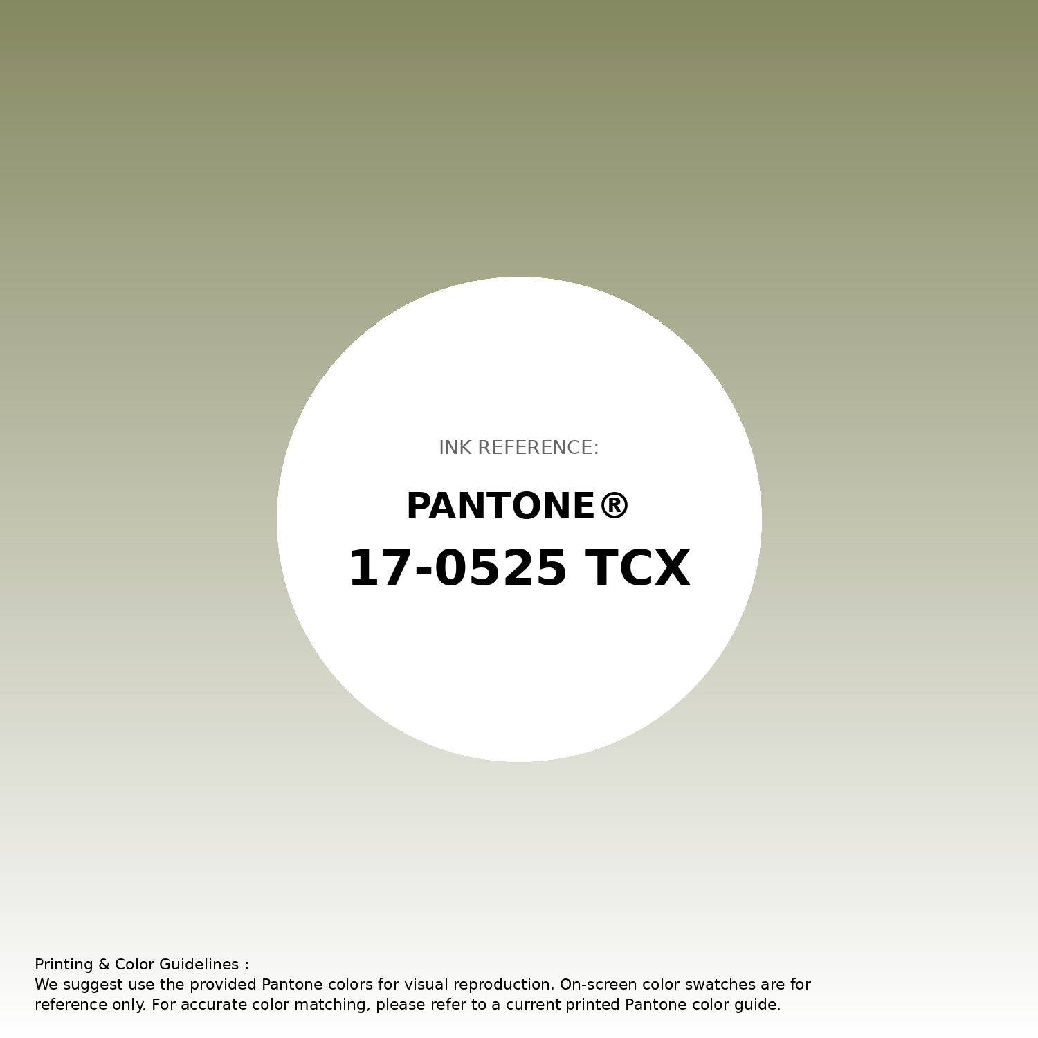 Stunning gradient artwork featuring Pantone 17-0525 Tcx Mosstone Color | Hex color Code #858961. Beautiful color transitions perfect for modern designs and backgrounds. #gradient #colorart #design #858961