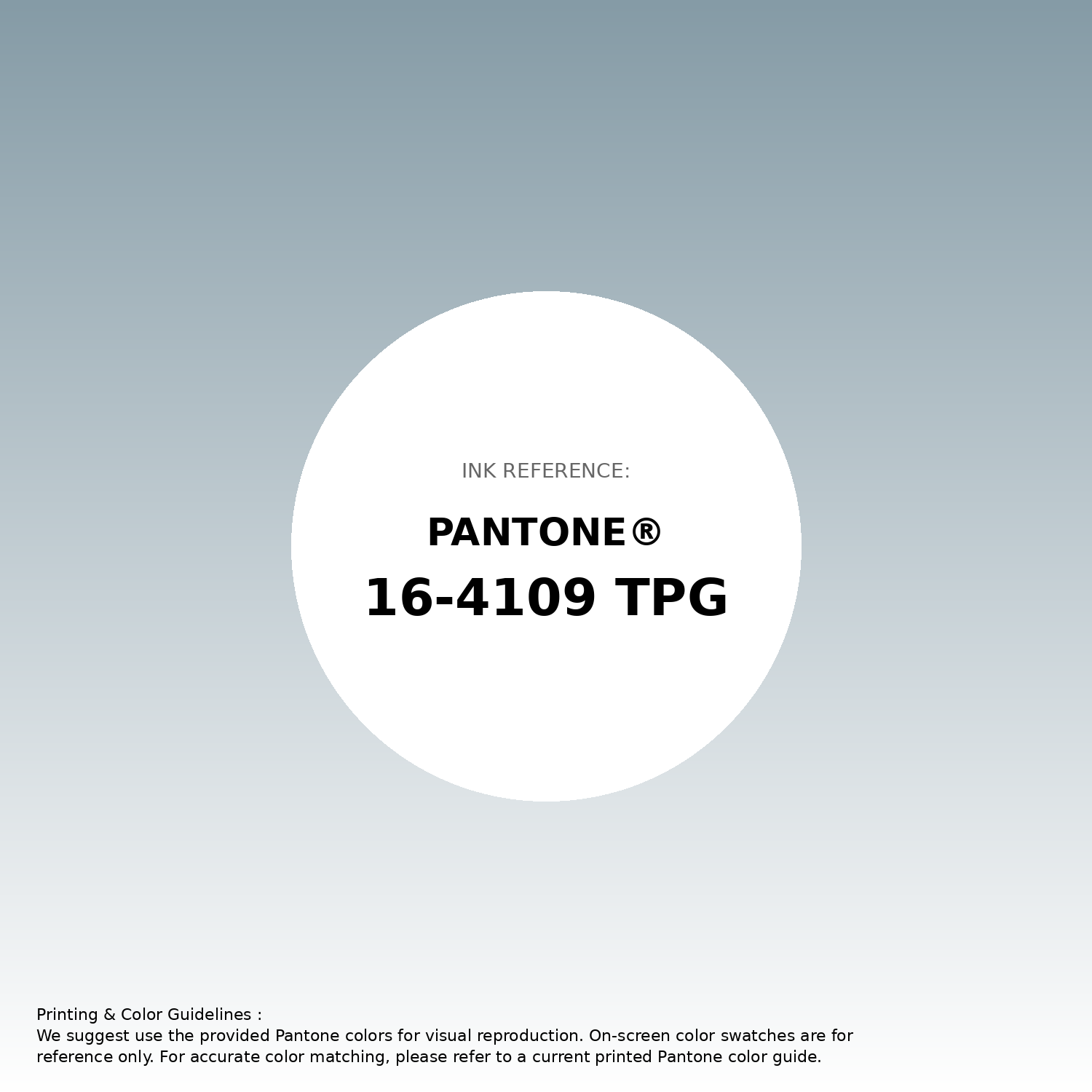 Stunning gradient artwork featuring Pantone 16-4109 Tpg Arona Color | Hex color Code #859ba6. Beautiful color transitions perfect for modern designs and backgrounds. #gradient #colorart #design #859ba6