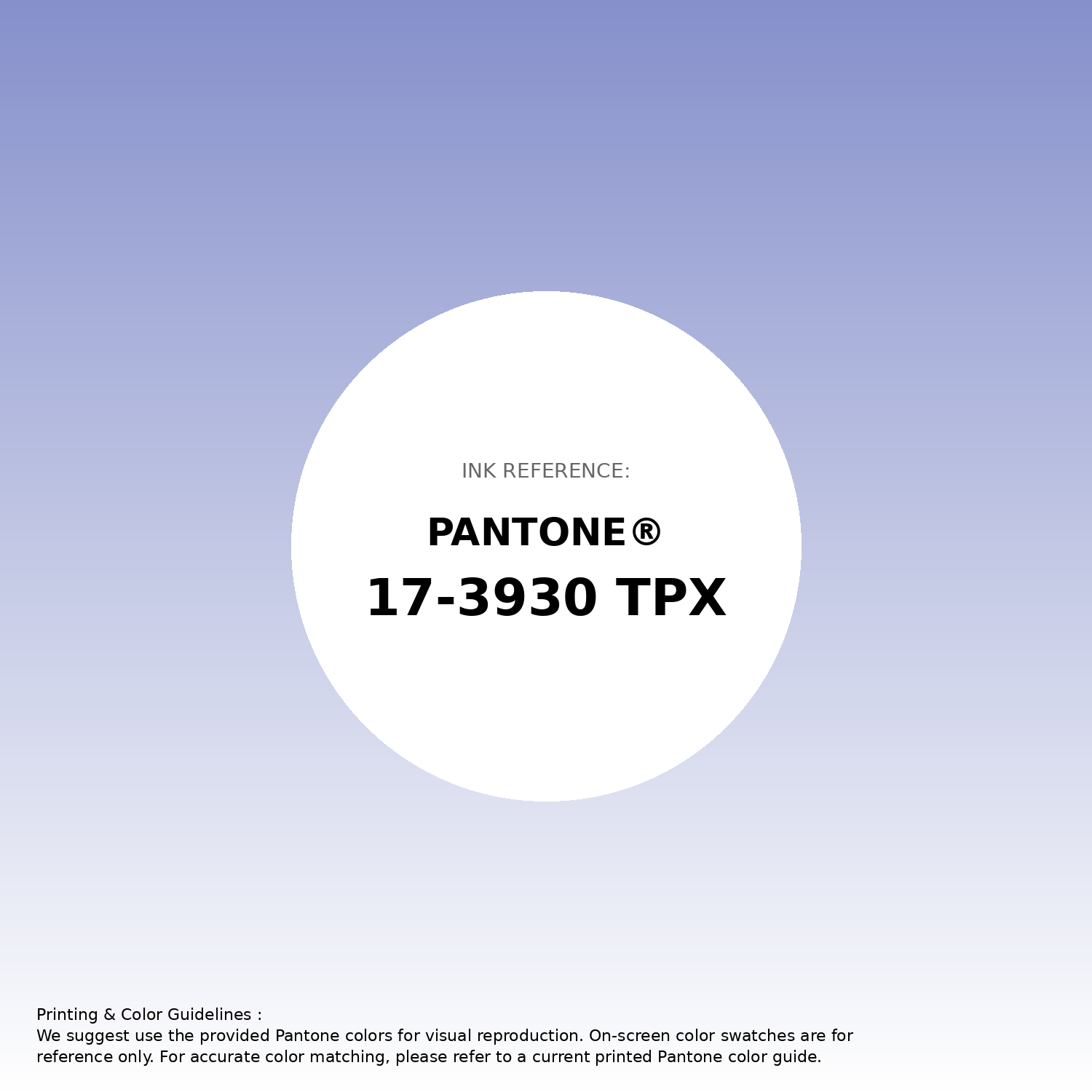 Hex Color #8690cb | Printing Match PANTONE 17-3930 TPX | Color