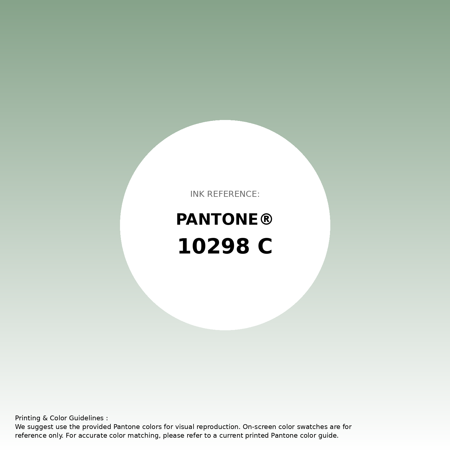 Stunning gradient artwork featuring Pantone 10298 C Color | Hex color Code #86a38a. Beautiful color transitions perfect for modern designs and backgrounds. #gradient #colorart #design #86a38a