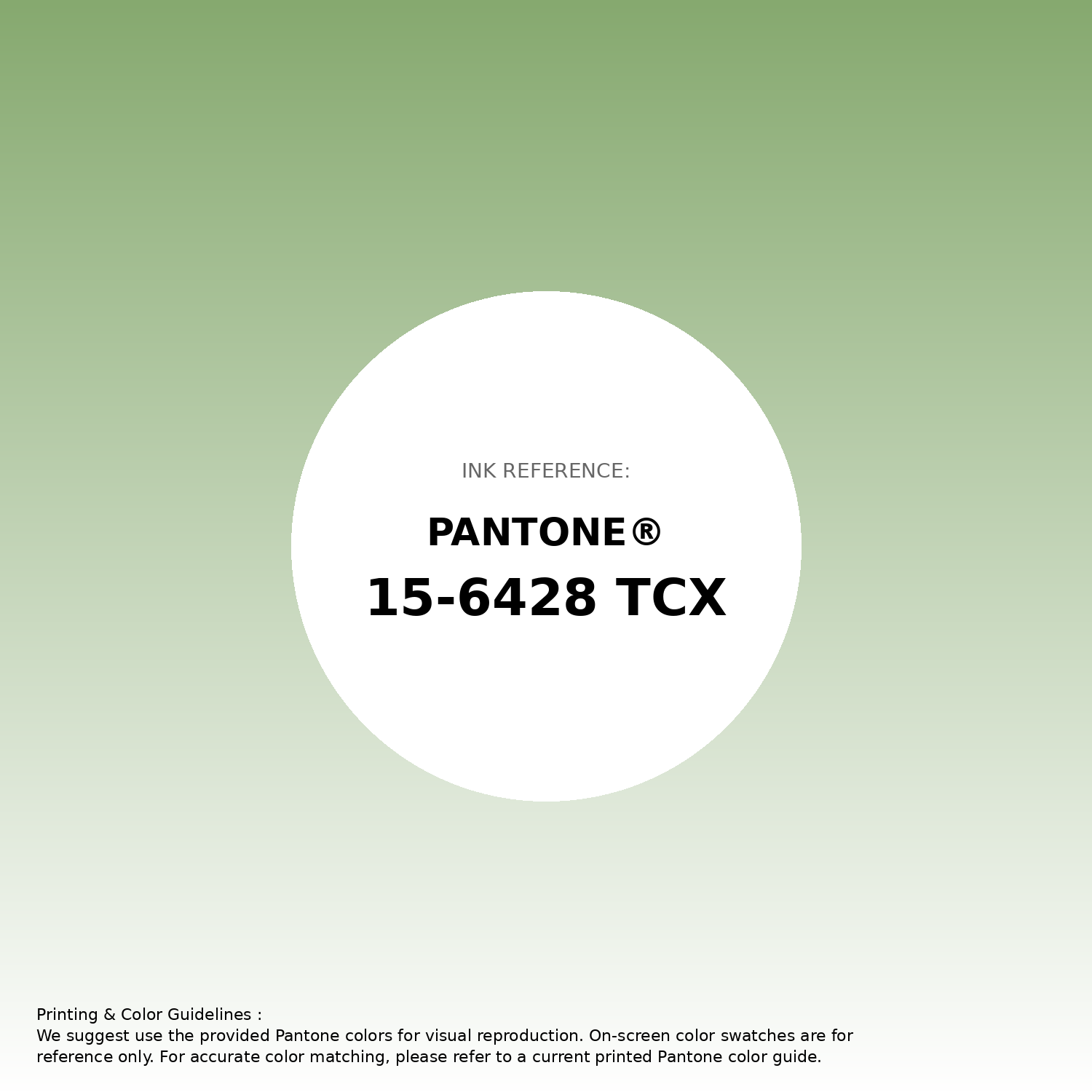 Hex Color #86a96f | Printing Match PANTONE 15-6428 TCX | Color