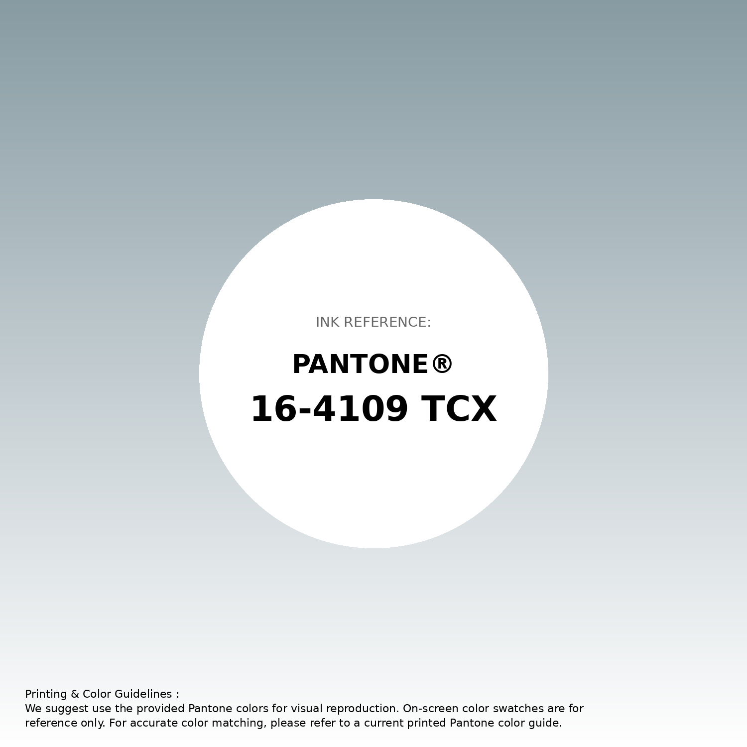 Stunning gradient artwork featuring Pantone 16-4109 Tcx Arona Color | Hex color Code #879ba3. Beautiful color transitions perfect for modern designs and backgrounds. #gradient #colorart #design #879ba3