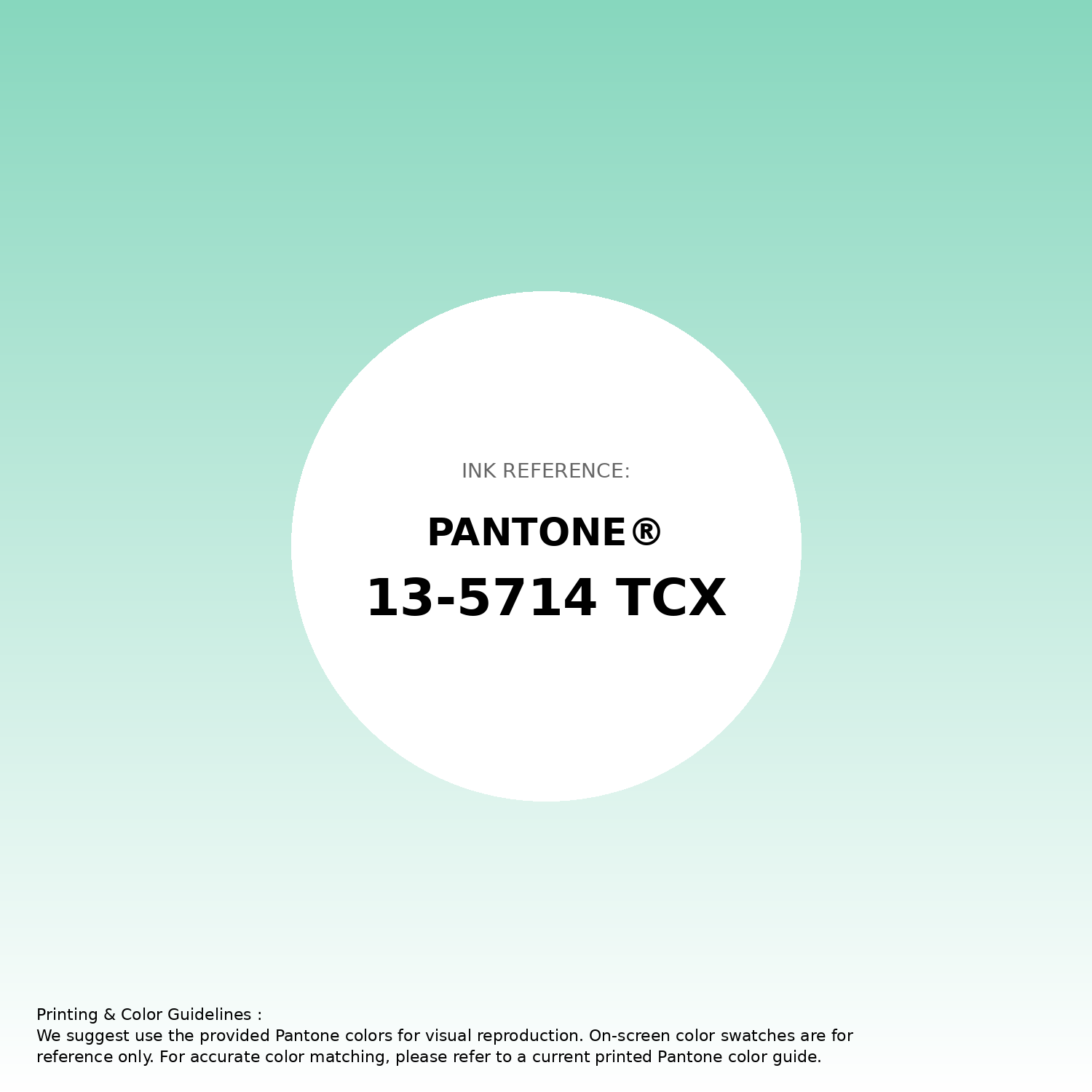 Stunning gradient artwork featuring Pantone 13-5714 Tcx Cabbage Color | Hex color Code #87d7be. Beautiful color transitions perfect for modern designs and backgrounds. #gradient #colorart #design #87d7be