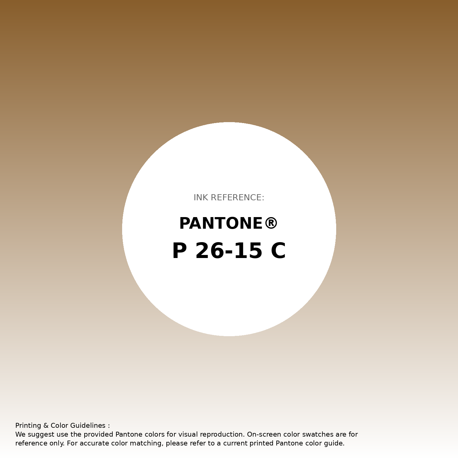 Stunning gradient artwork featuring Pantone P 26-15 C Color | Hex color Code #885e2c. Beautiful color transitions perfect for modern designs and backgrounds. #gradient #colorart #design #885e2c
