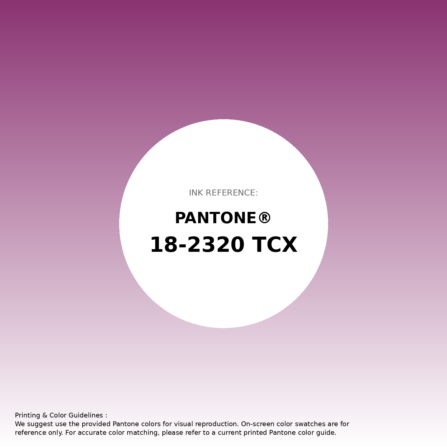 Stunning gradient artwork featuring Pantone 18-2320 Tcx Clover Color | Hex color Code #8a3371. Beautiful color transitions perfect for modern designs and backgrounds. #gradient #colorart #design #8a3371