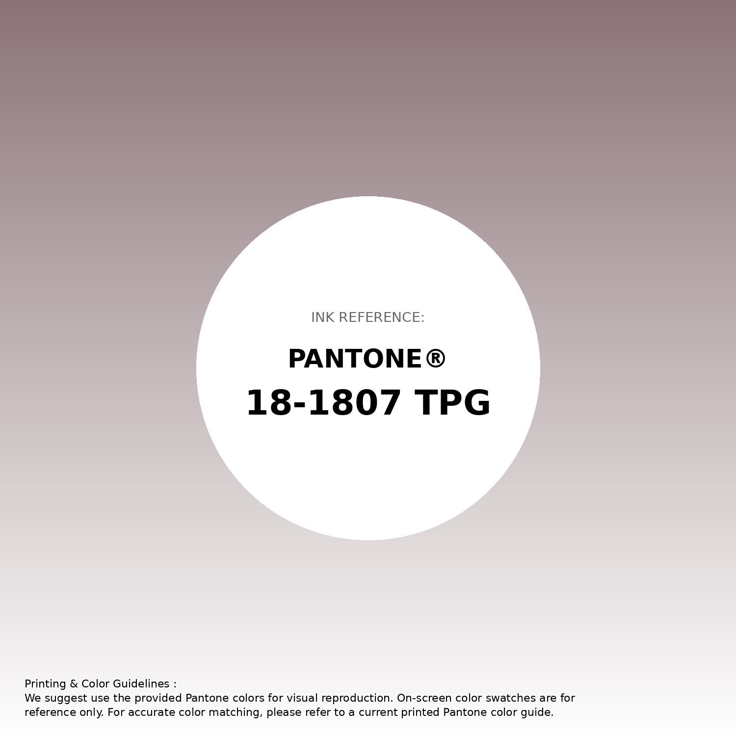 Stunning gradient artwork featuring Pantone 18-1807 Tpg Twilight Mauve Color | Hex color Code #8a7377. Beautiful color transitions perfect for modern designs and backgrounds. #gradient #colorart #design #8a7377