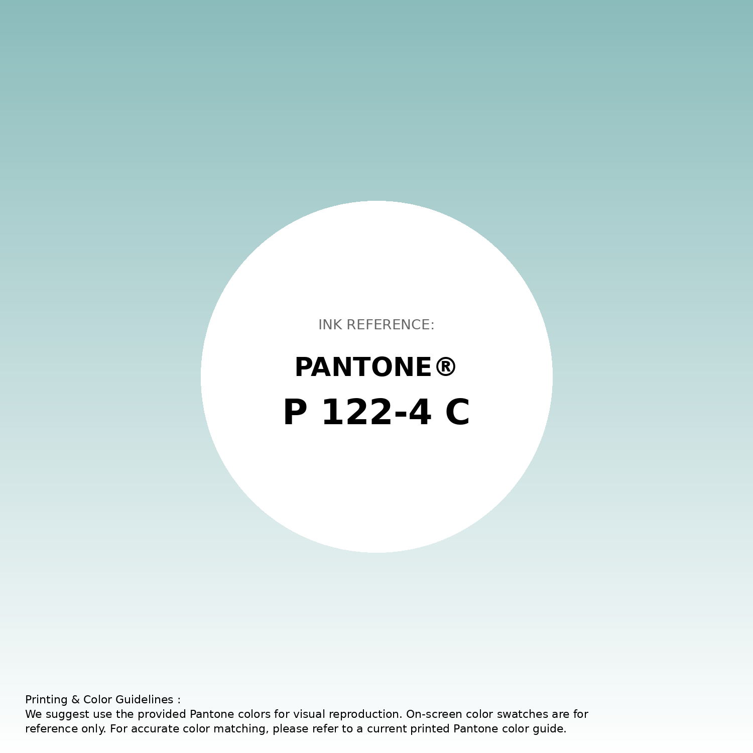 Stunning gradient artwork featuring Pantone P 122-4 C Color | Hex color Code #8bbcbc. Beautiful color transitions perfect for modern designs and backgrounds. #gradient #colorart #design #8bbcbc