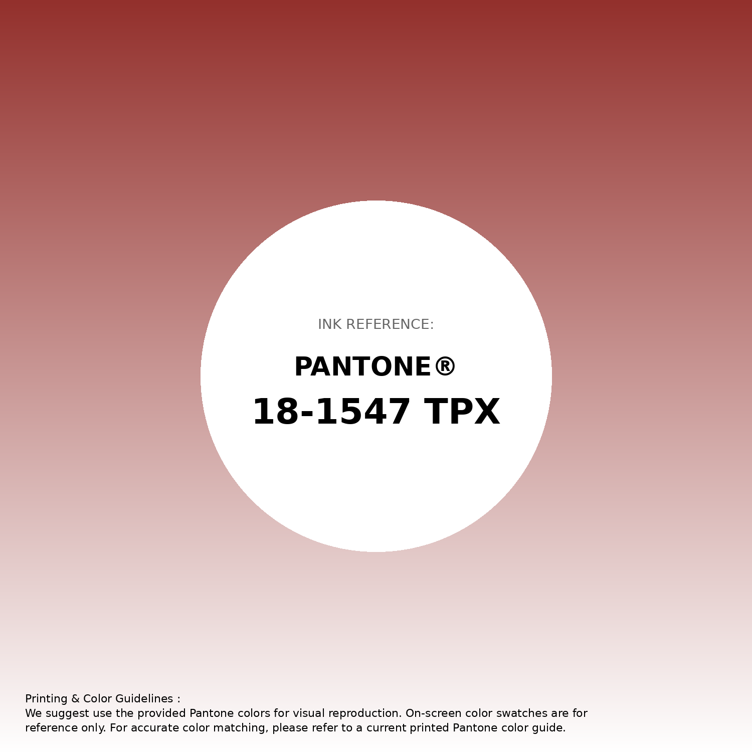 Hex Color #93302c | Printing Match PANTONE 18-1547 TPX | Color