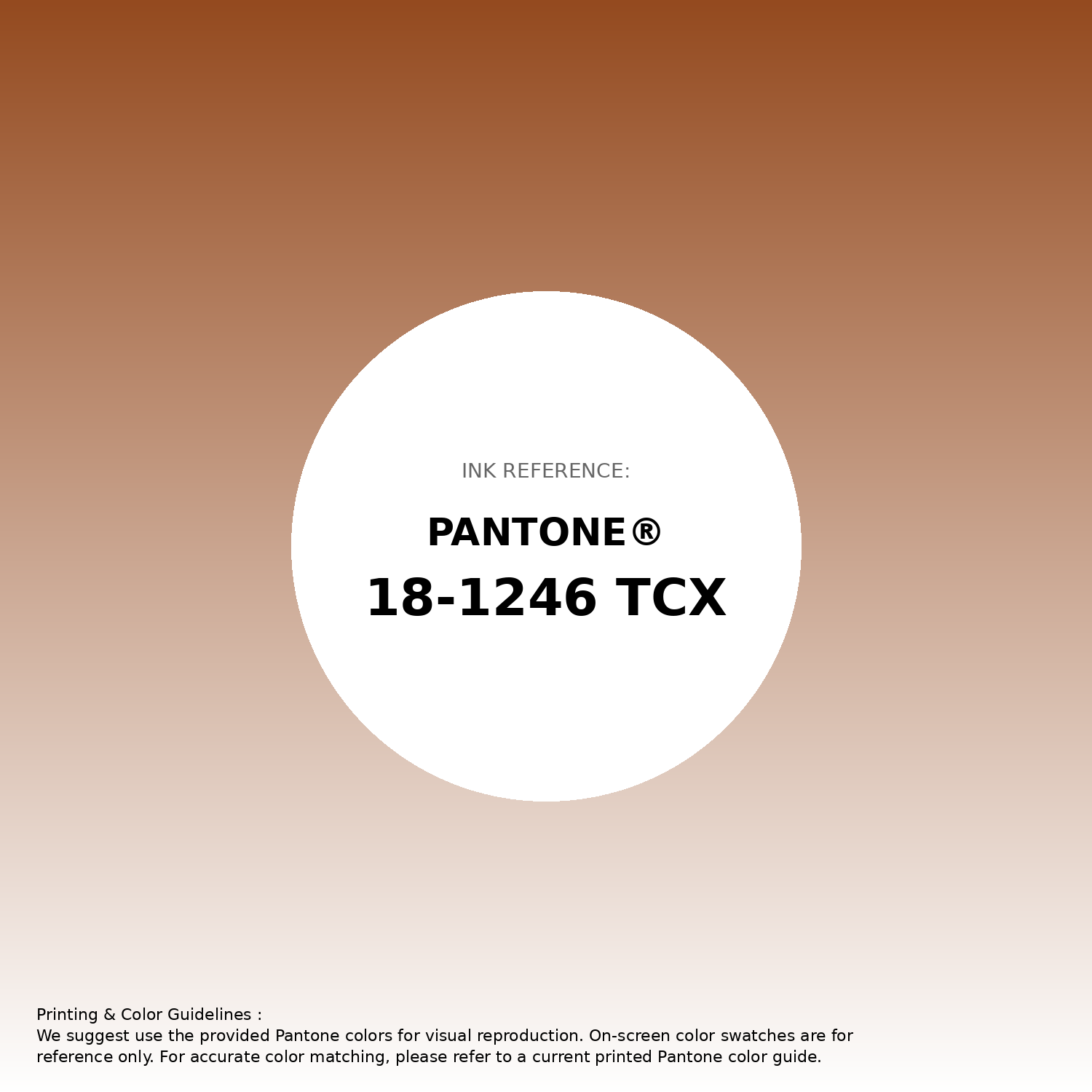 Hex Color #944a1f | Printing Match PANTONE 18-1246 TCX | Color
