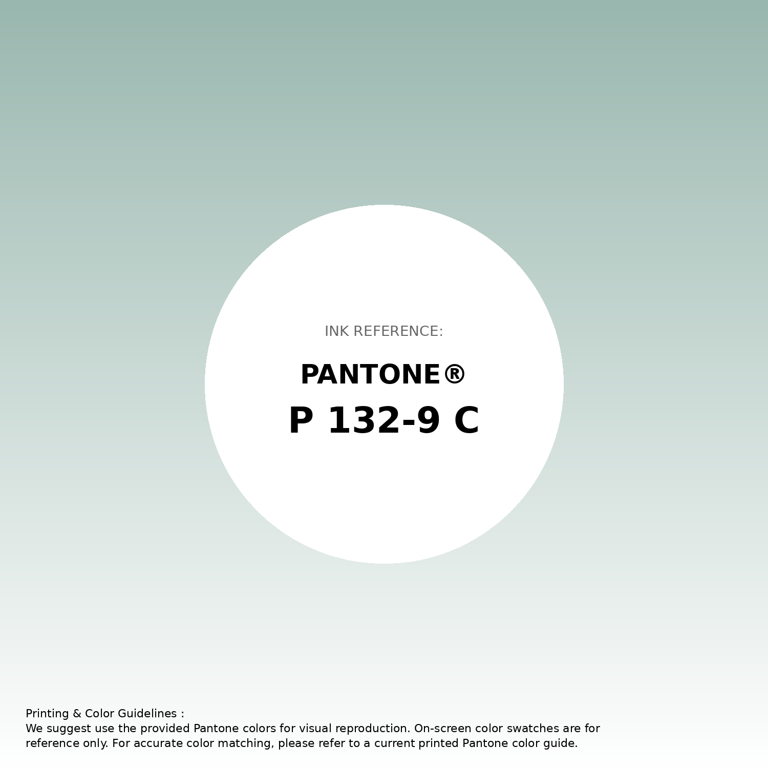 Stunning gradient artwork featuring Pantone P 132-9 C Color | Hex color Code #99b7ae. Beautiful color transitions perfect for modern designs and backgrounds. #gradient #colorart #design #99b7ae