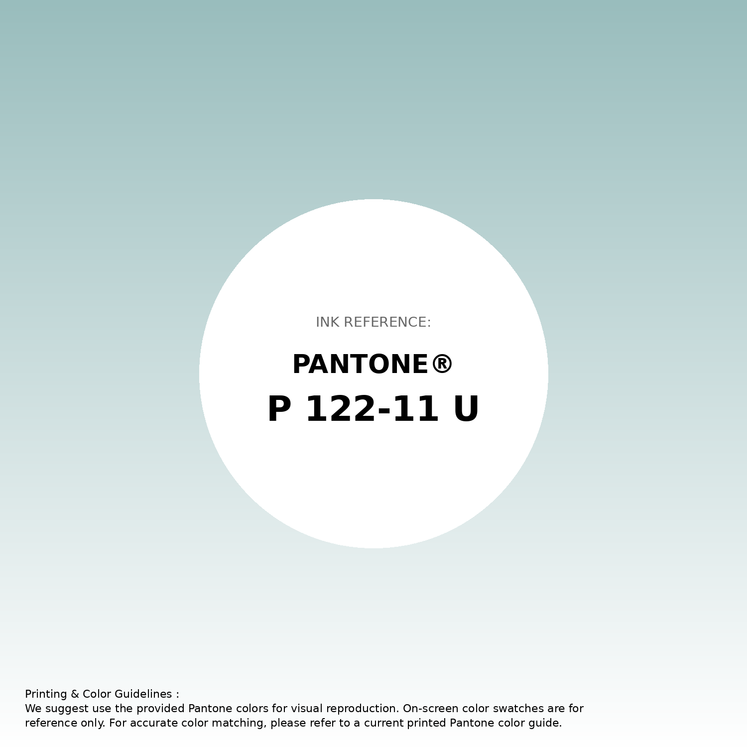 Stunning gradient artwork featuring Pantone P 122-11 U Color | Hex color Code #99bdbd. Beautiful color transitions perfect for modern designs and backgrounds. #gradient #colorart #design #99bdbd