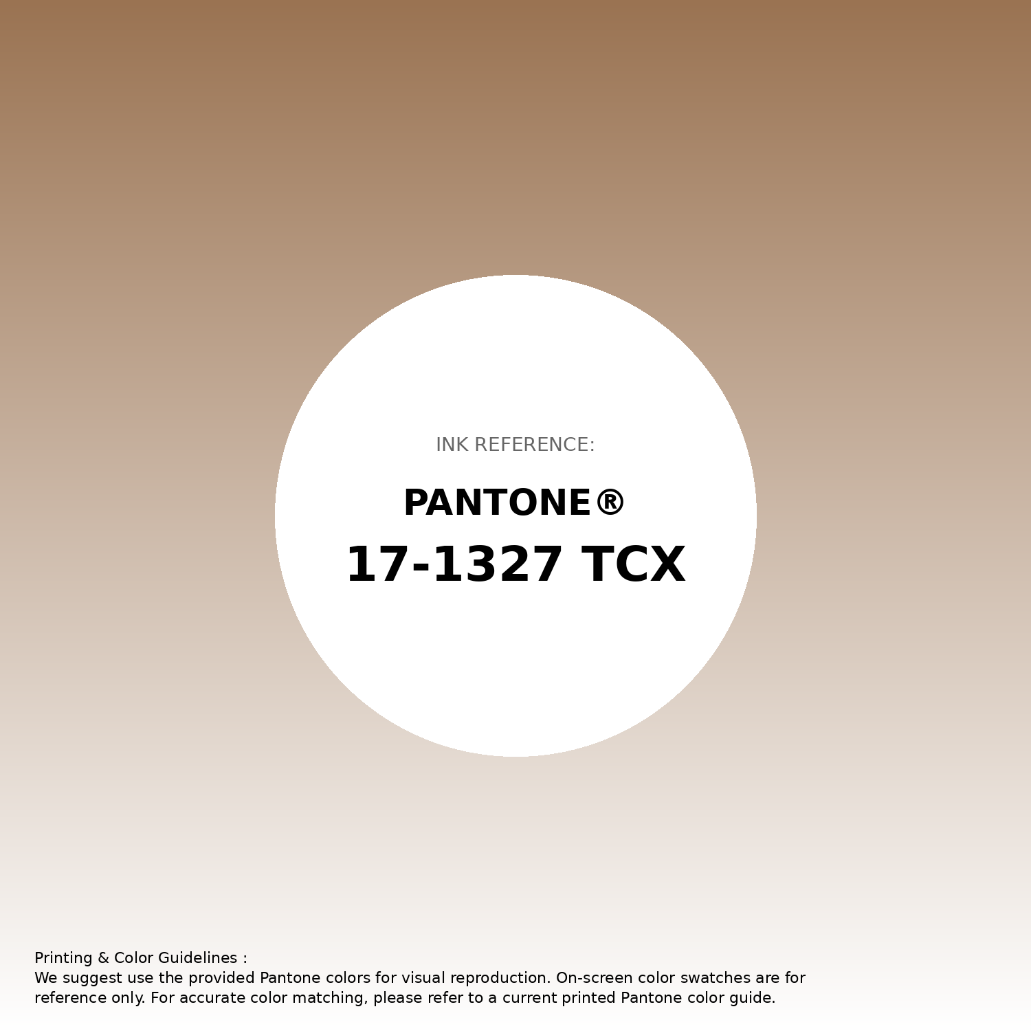 Stunning gradient artwork featuring Pantone 17-1327 Tcx Tobacco Brown Color | Hex color Code #9a7352. Beautiful color transitions perfect for modern designs and backgrounds. #gradient #colorart #design #9a7352