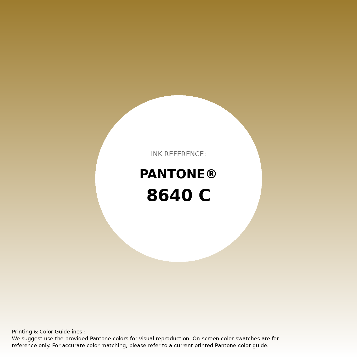 Stunning gradient artwork featuring Pantone 8640 C Color | Hex color Code #9d7c2f. Beautiful color transitions perfect for modern designs and backgrounds. #gradient #colorart #design #9d7c2f