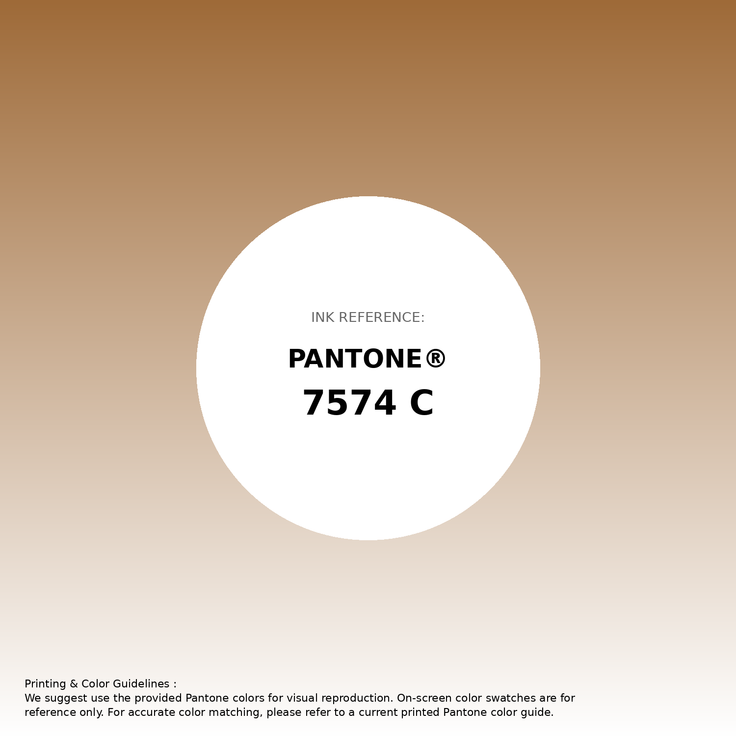 Stunning gradient artwork featuring Pantone 7574 C Color | Hex color Code #9e6a38. Beautiful color transitions perfect for modern designs and backgrounds. #gradient #colorart #design #9e6a38