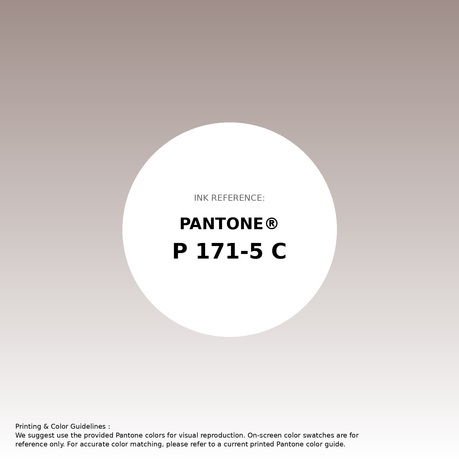 Stunning gradient artwork featuring Pantone P 171-5 C Color | Hex color Code #a08f8a. Beautiful color transitions perfect for modern designs and backgrounds. #gradient #colorart #design #a08f8a