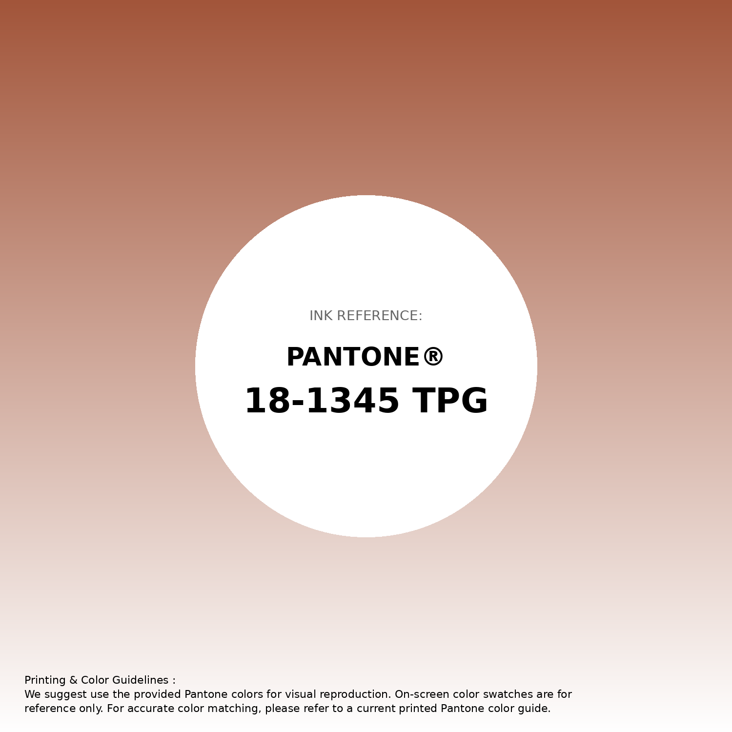 Stunning gradient artwork featuring Pantone 18-1345 Tpg Cinnamon Stick Color | Hex color Code #a2553a. Beautiful color transitions perfect for modern designs and backgrounds. #gradient #colorart #design #a2553a